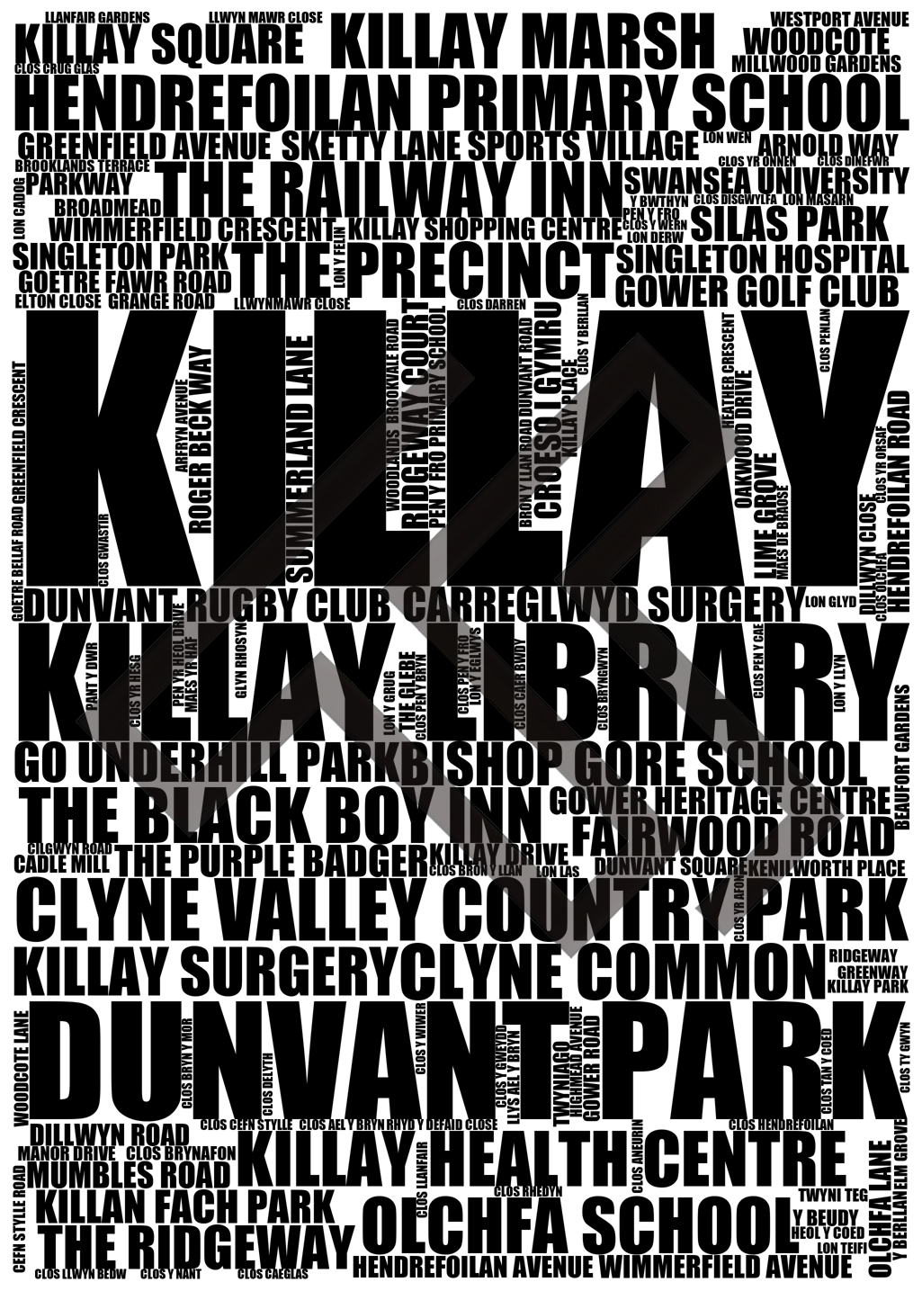 Killay - Premium Typographic Word Cloud Prints, Posters & Gifts