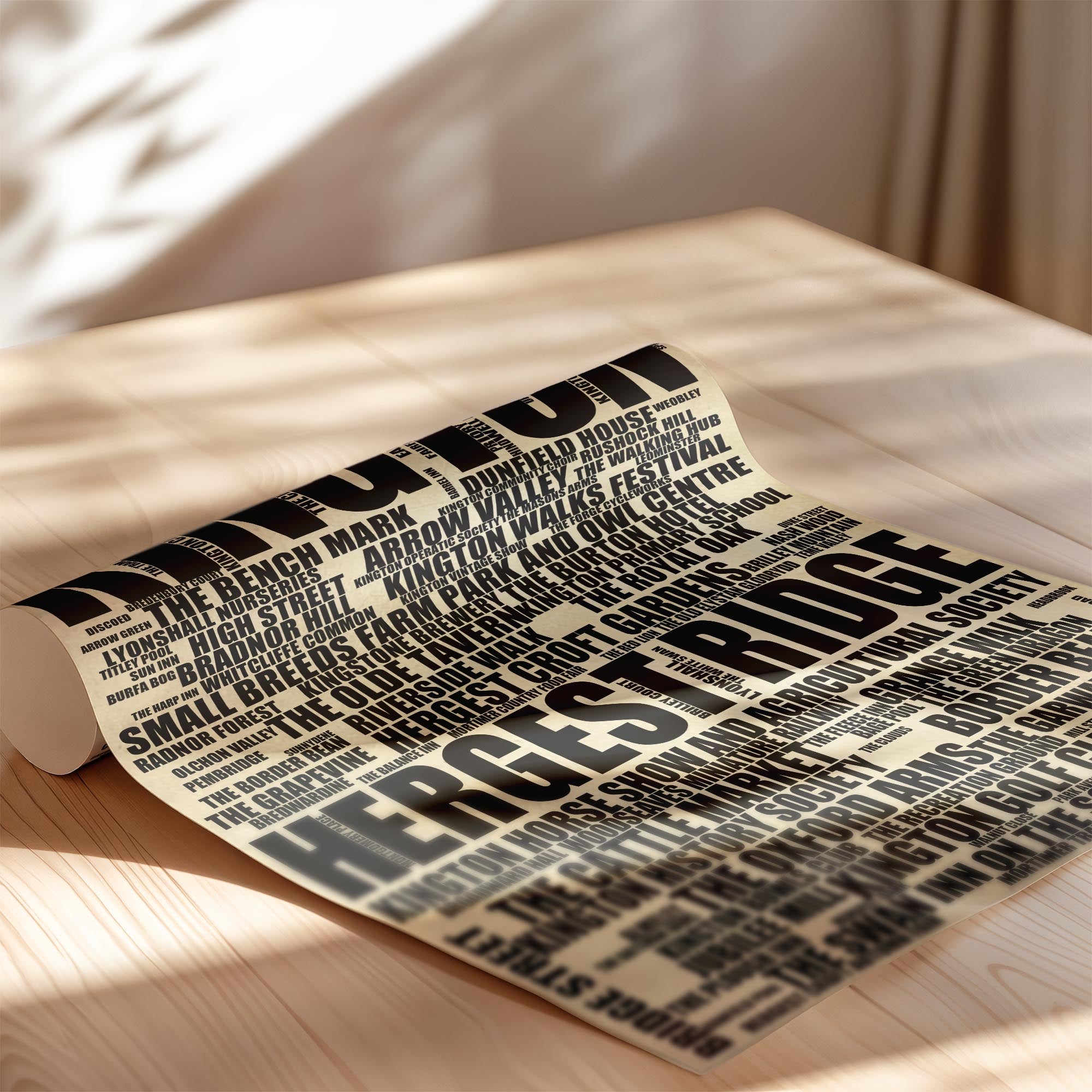 Kington - Premium Typographic Word Cloud Prints, Posters & Gifts