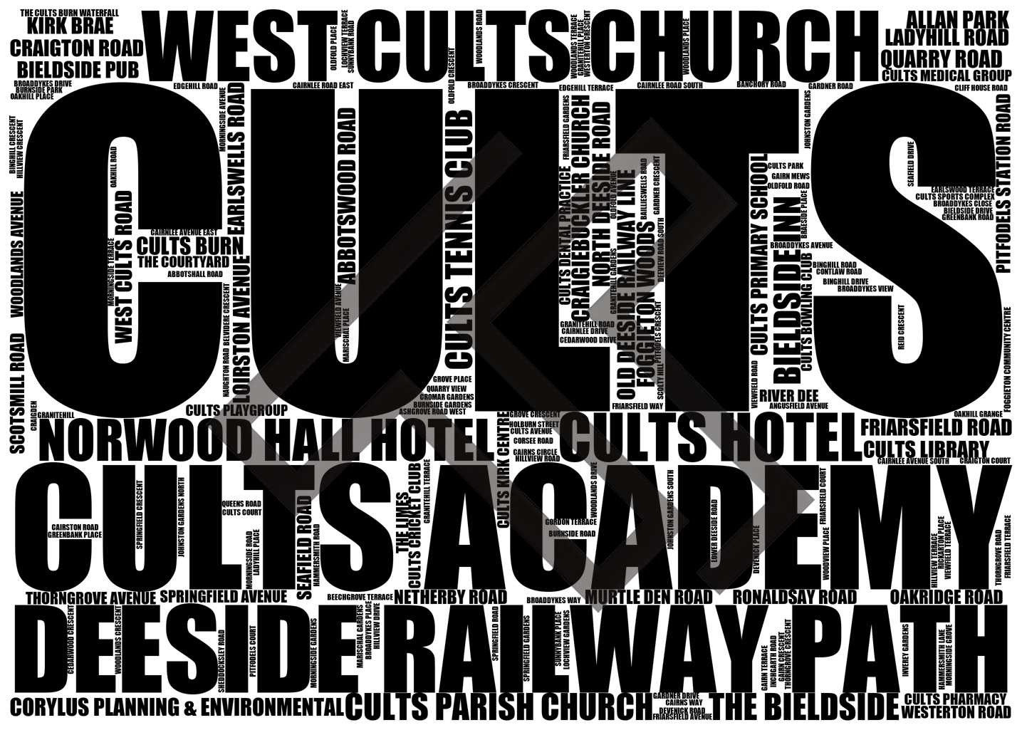 Cults - Premium Typographic Word Cloud Prints, Posters & Gifts