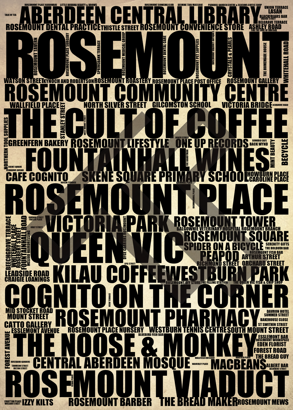 Rosemount - Premium Typographic Art Prints & Gifts