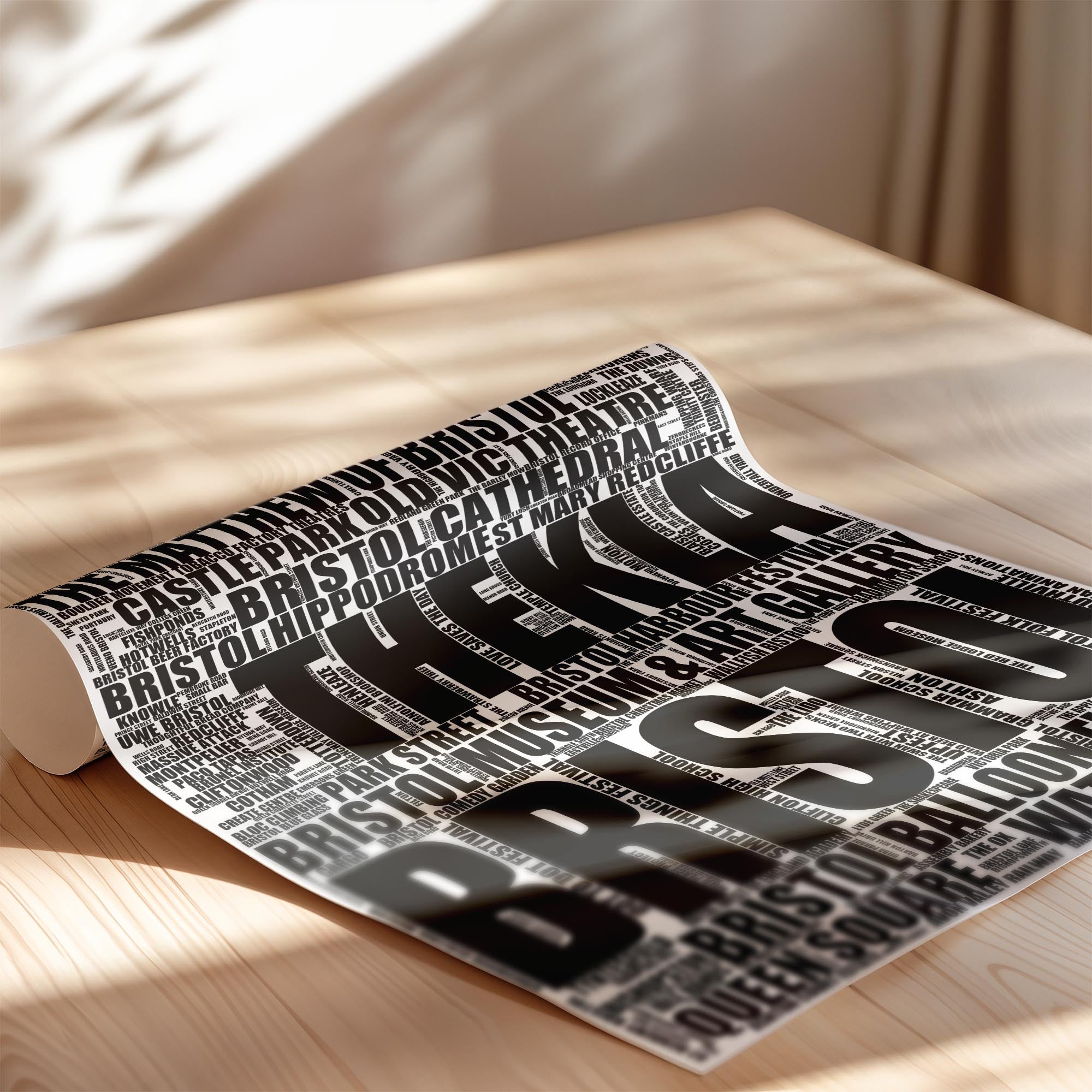 Bristol - Premium Typographic Word Cloud Prints, Posters & Gifts