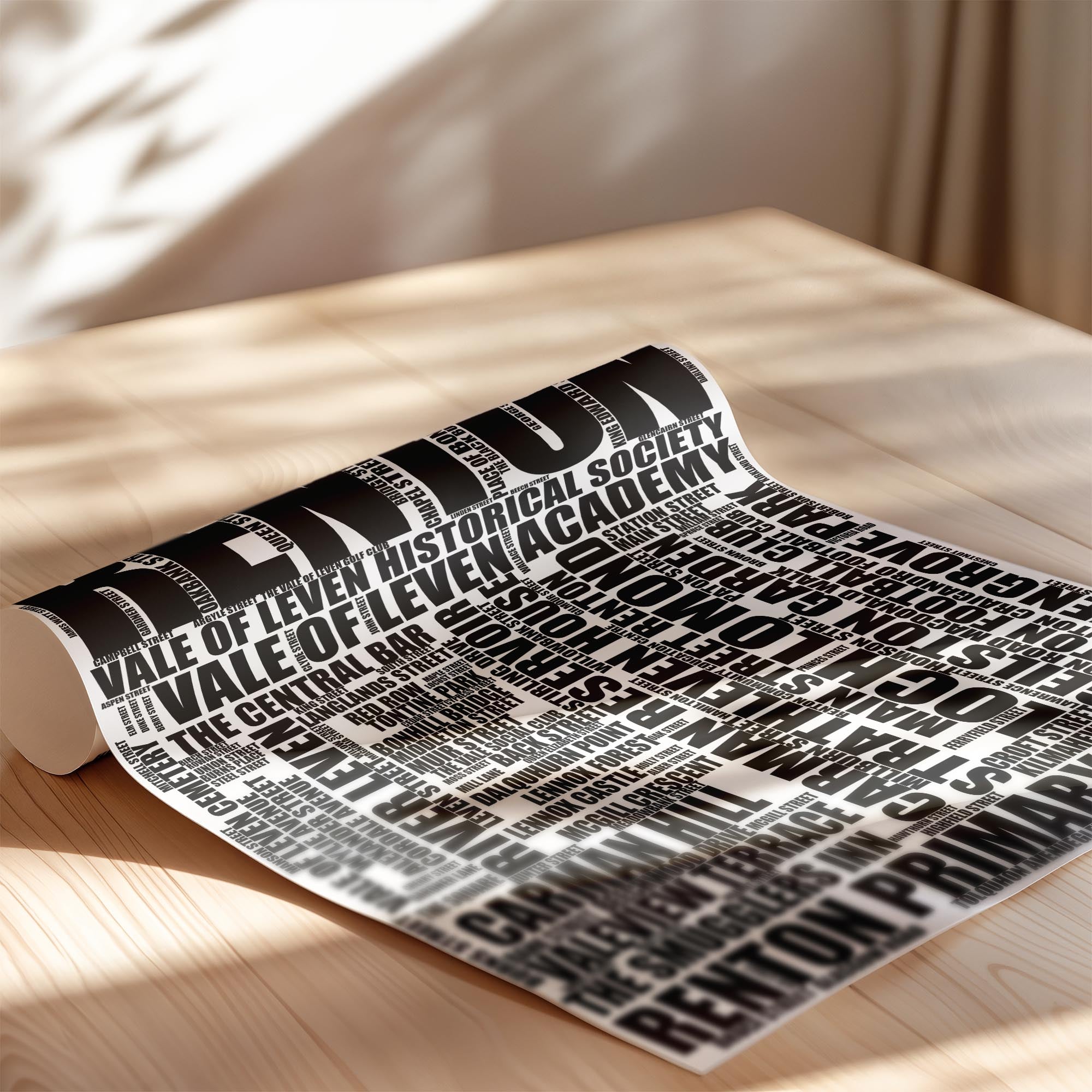 Renton - Premium Typographic Word Cloud Prints, Posters & Gifts