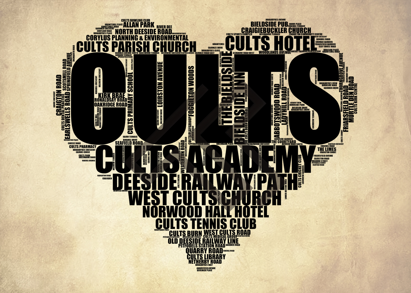 Cults - Premium Typographic Word Cloud Prints, Posters & Gifts