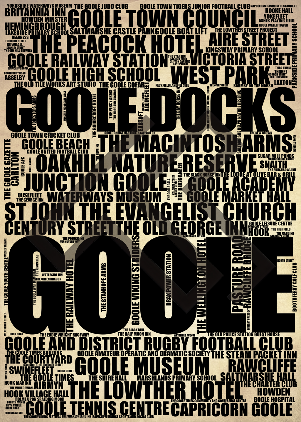 Goole - Premium Typographic Word Cloud Prints, Posters & Gifts