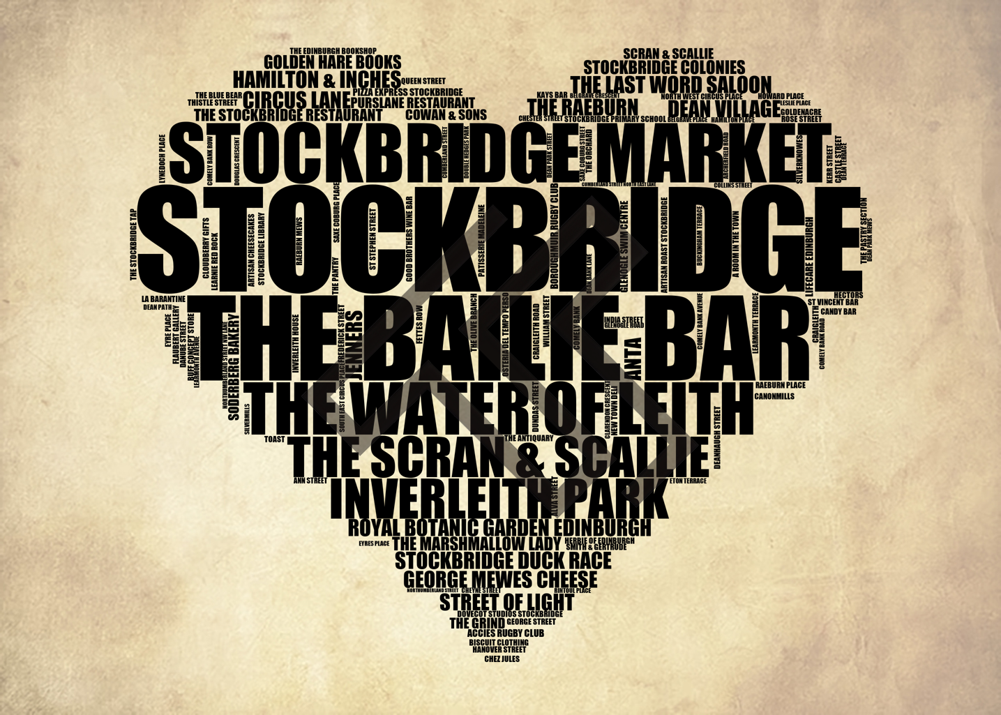 Stockbridge - Premium Typographic Word Cloud Prints, Posters & Gifts