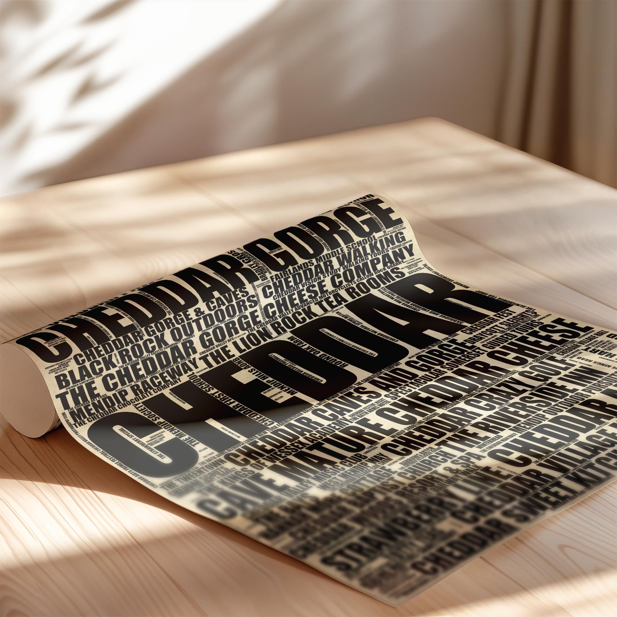 Cheddar - Premium Typographic Word Cloud Prints, Posters & Gifts