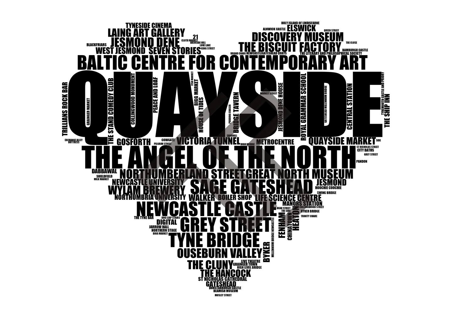 Quayside - Premium Typographic Word Cloud Prints, Posters & Gifts