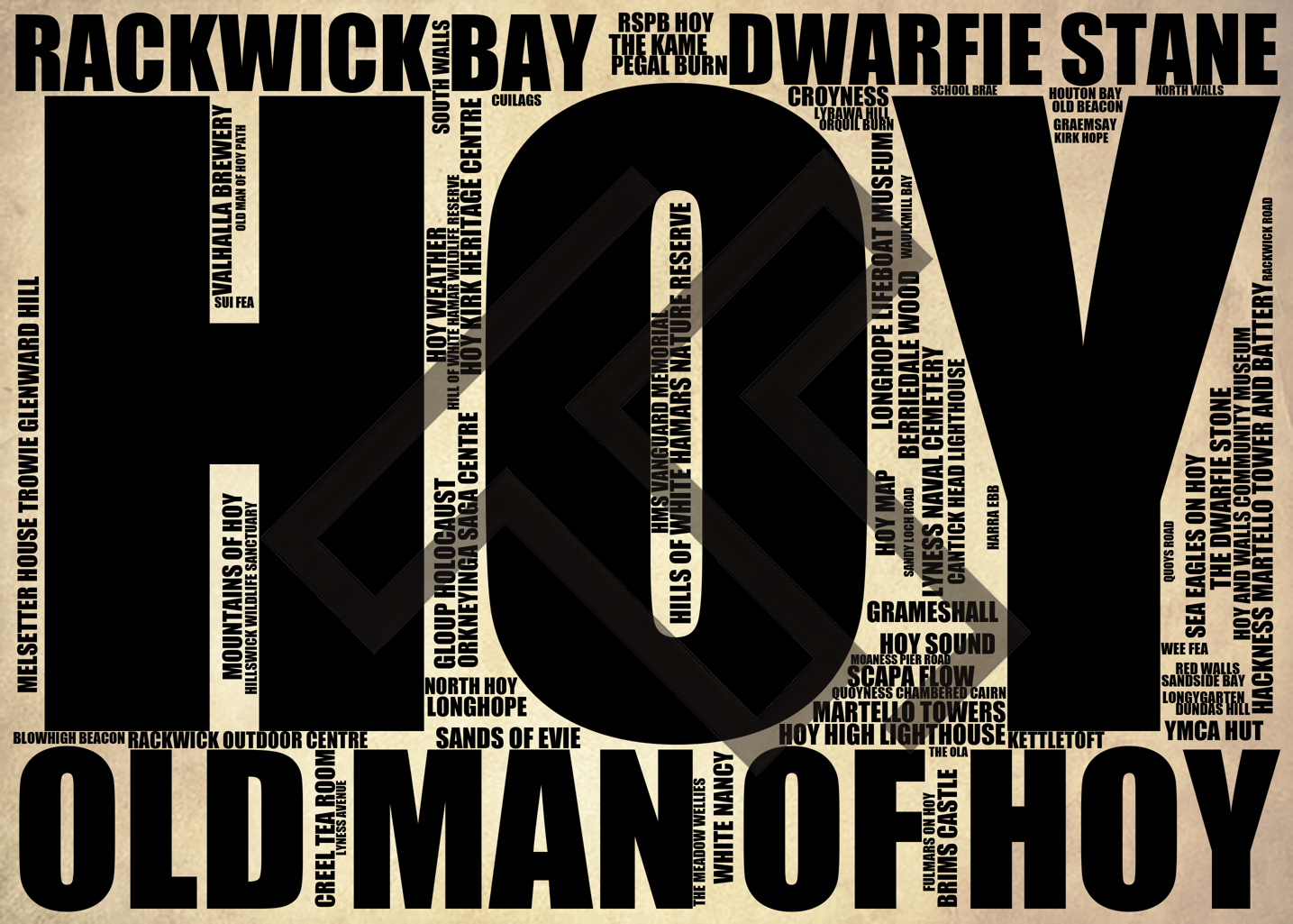 Hoy - Premium Typographic Word Cloud Prints, Posters & Gifts