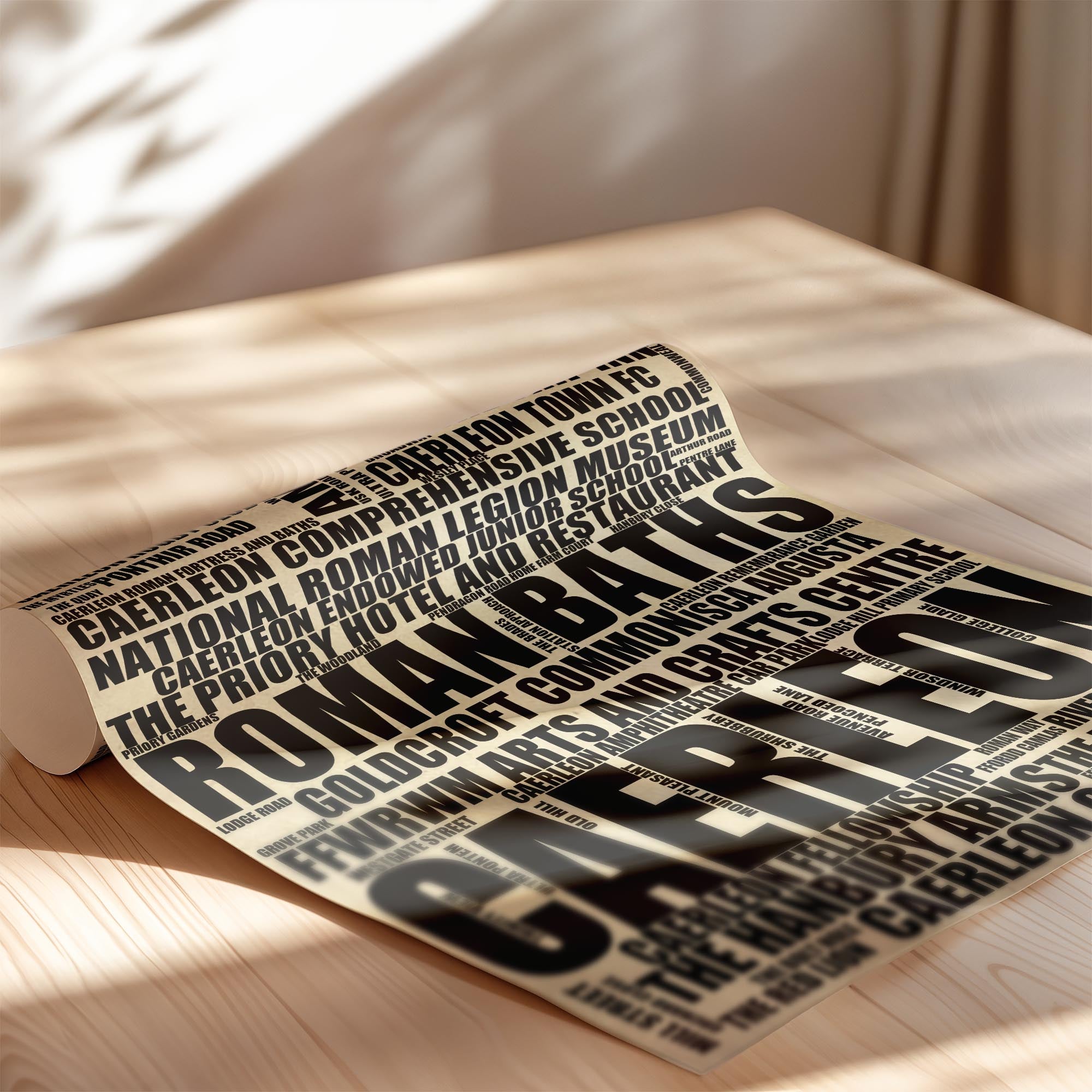 Caerleon - Premium Typographic Word Cloud Prints, Posters & Gifts