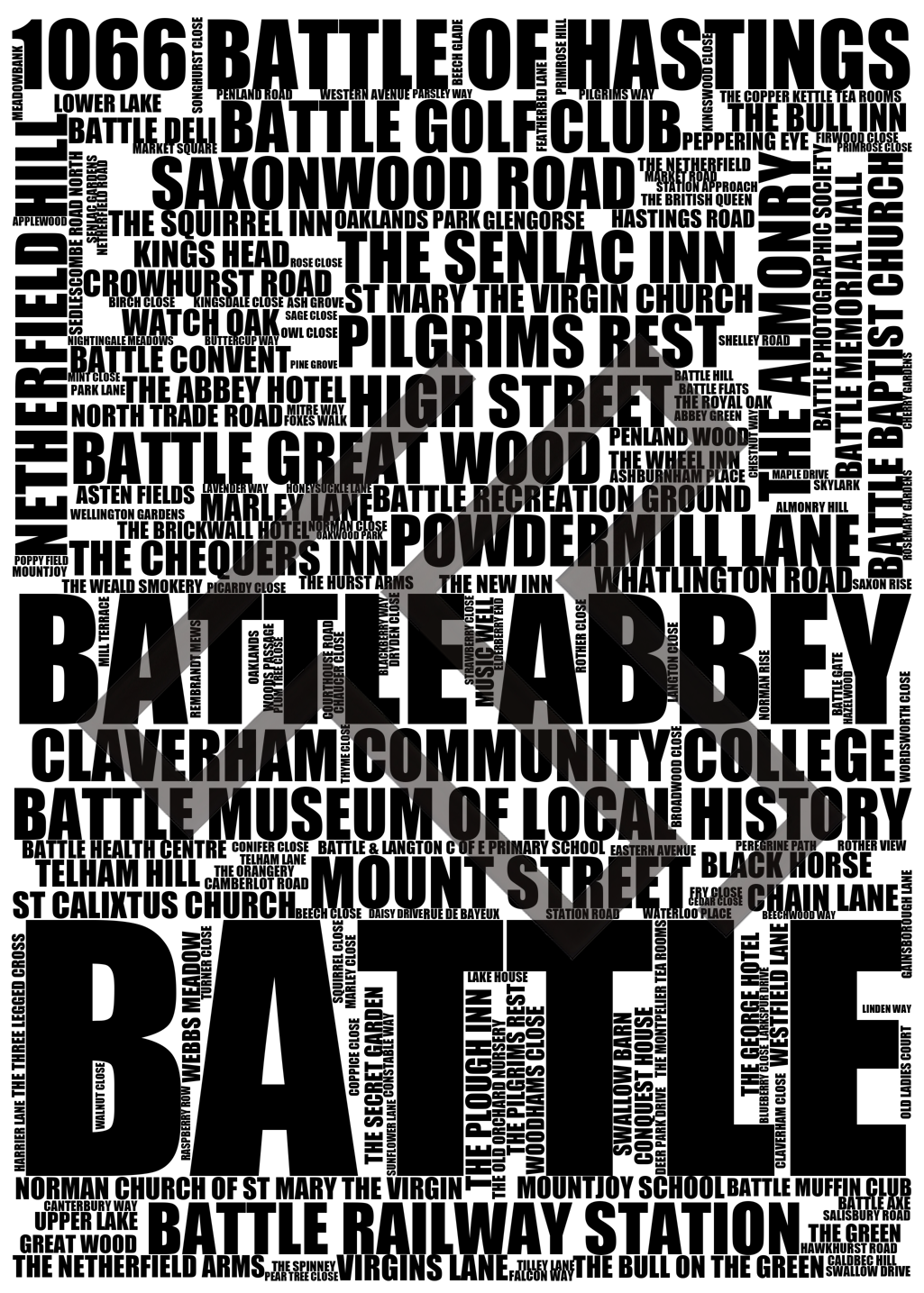 Battle - Premium Typographic Word Cloud Prints, Posters & Gifts