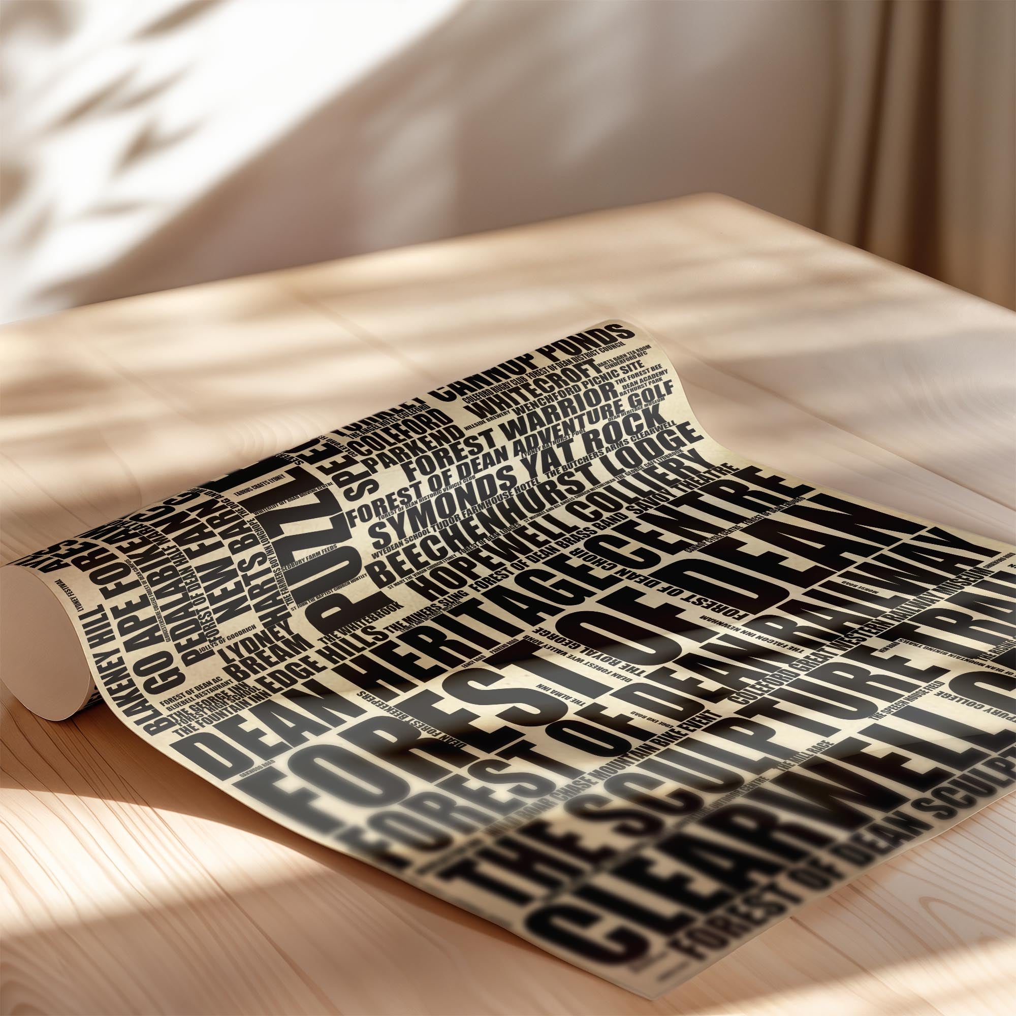 Forest of Dean - Premium Typographic Word Cloud Prints, Posters & Gifts