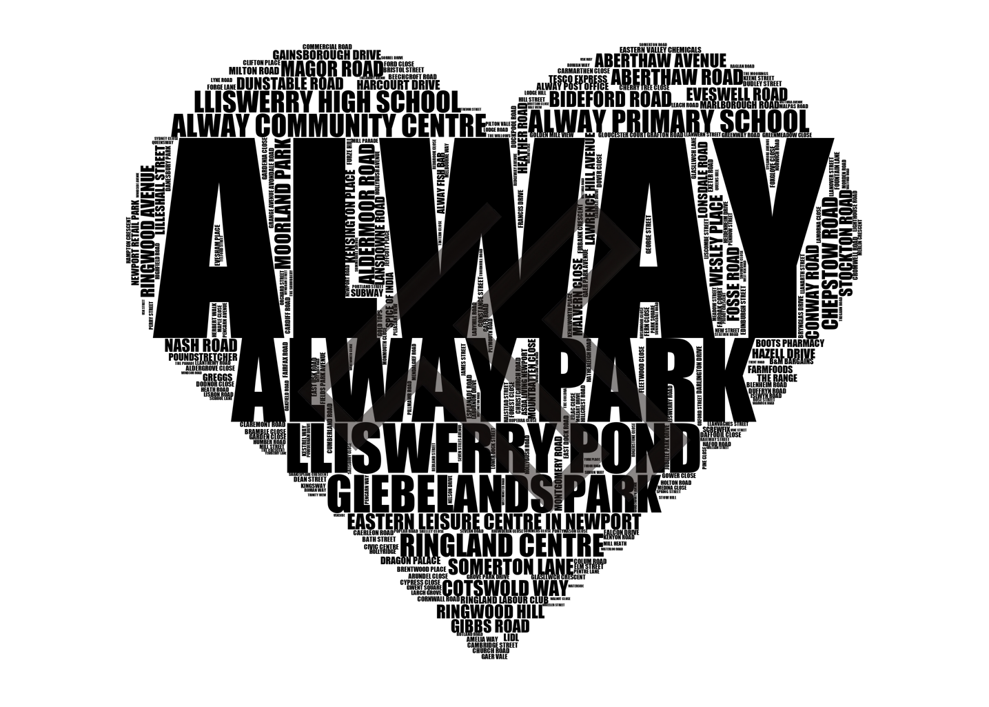 Alway - Premium Typographic Word Cloud Prints, Posters & Gifts