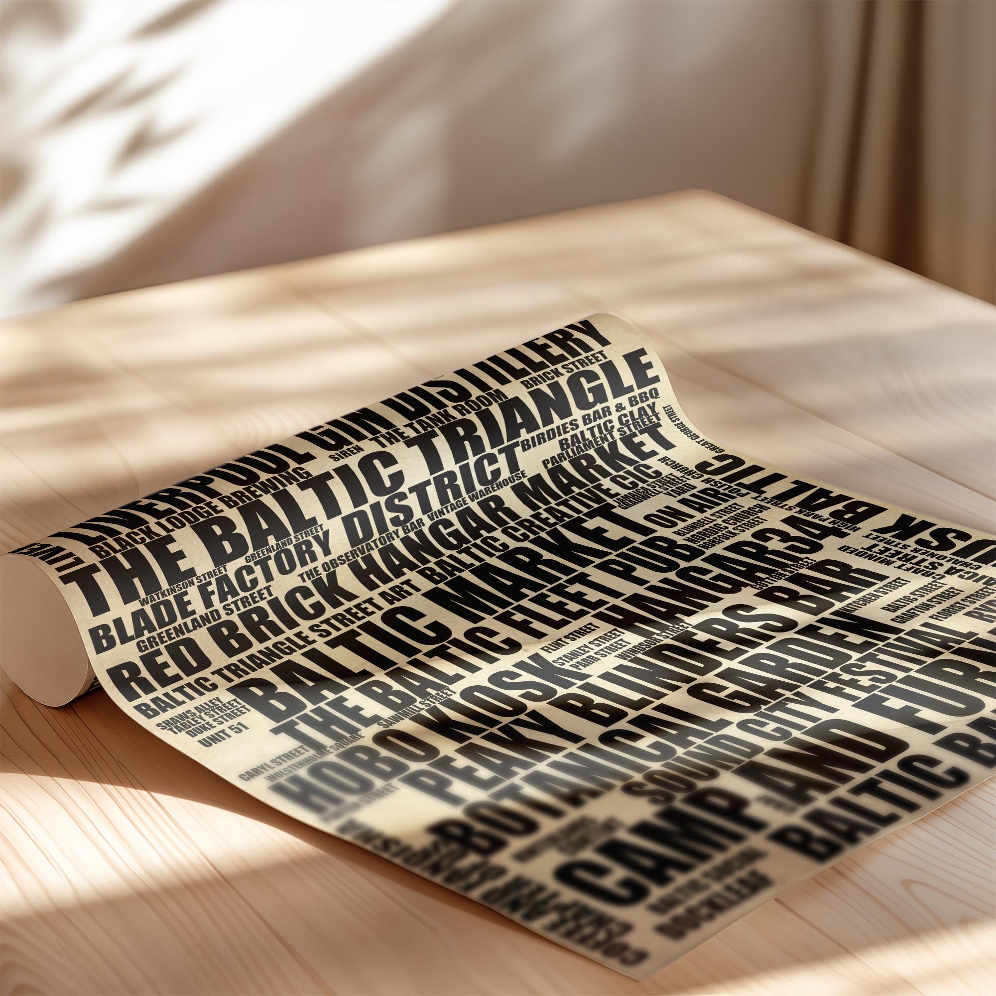 The Baltic Triangle - Premium Typographic Word Cloud Prints, Posters & Gifts