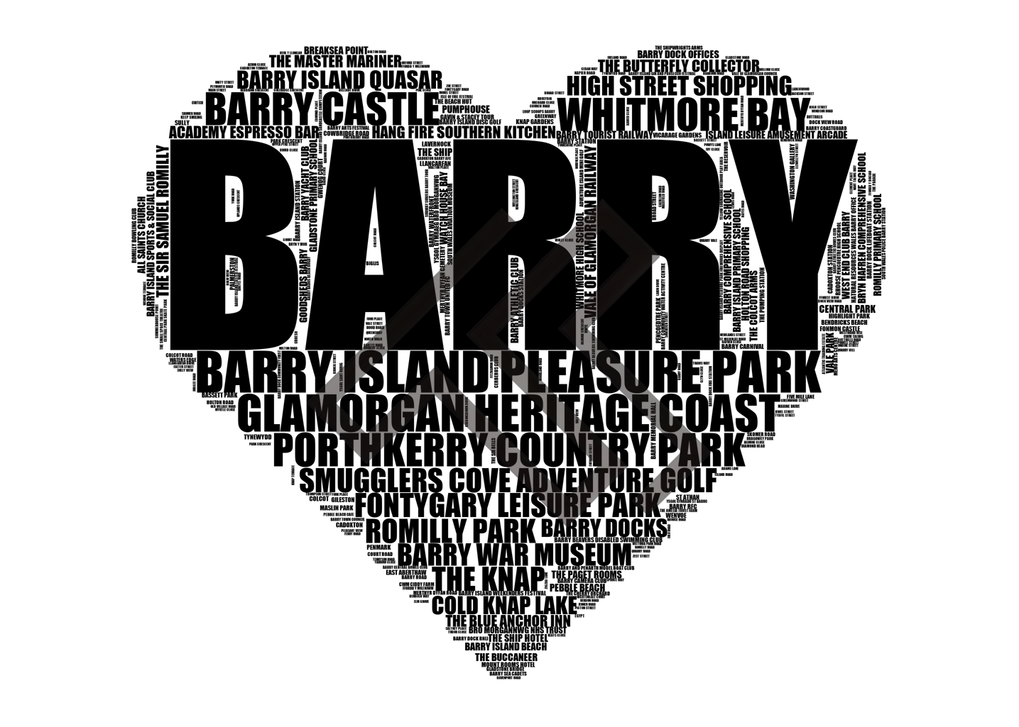 Barry - Premium Typographic Word Cloud Prints, Posters & Gifts