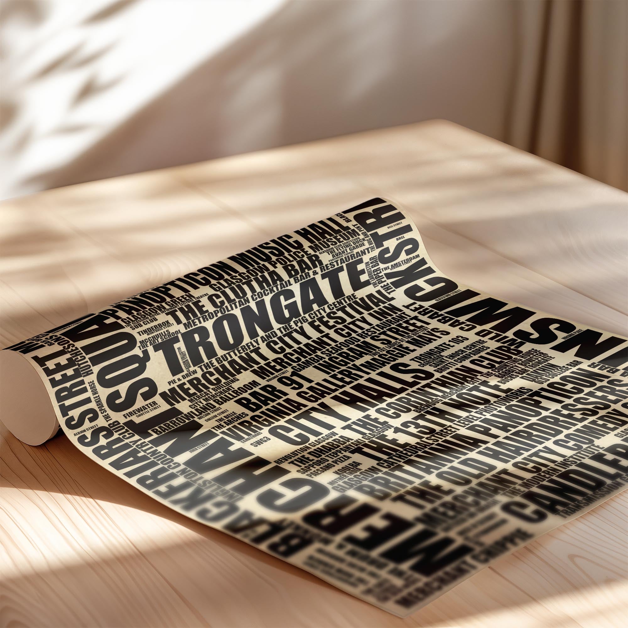 Merchant City - Premium Typographic Word Cloud Prints, Posters & Gifts