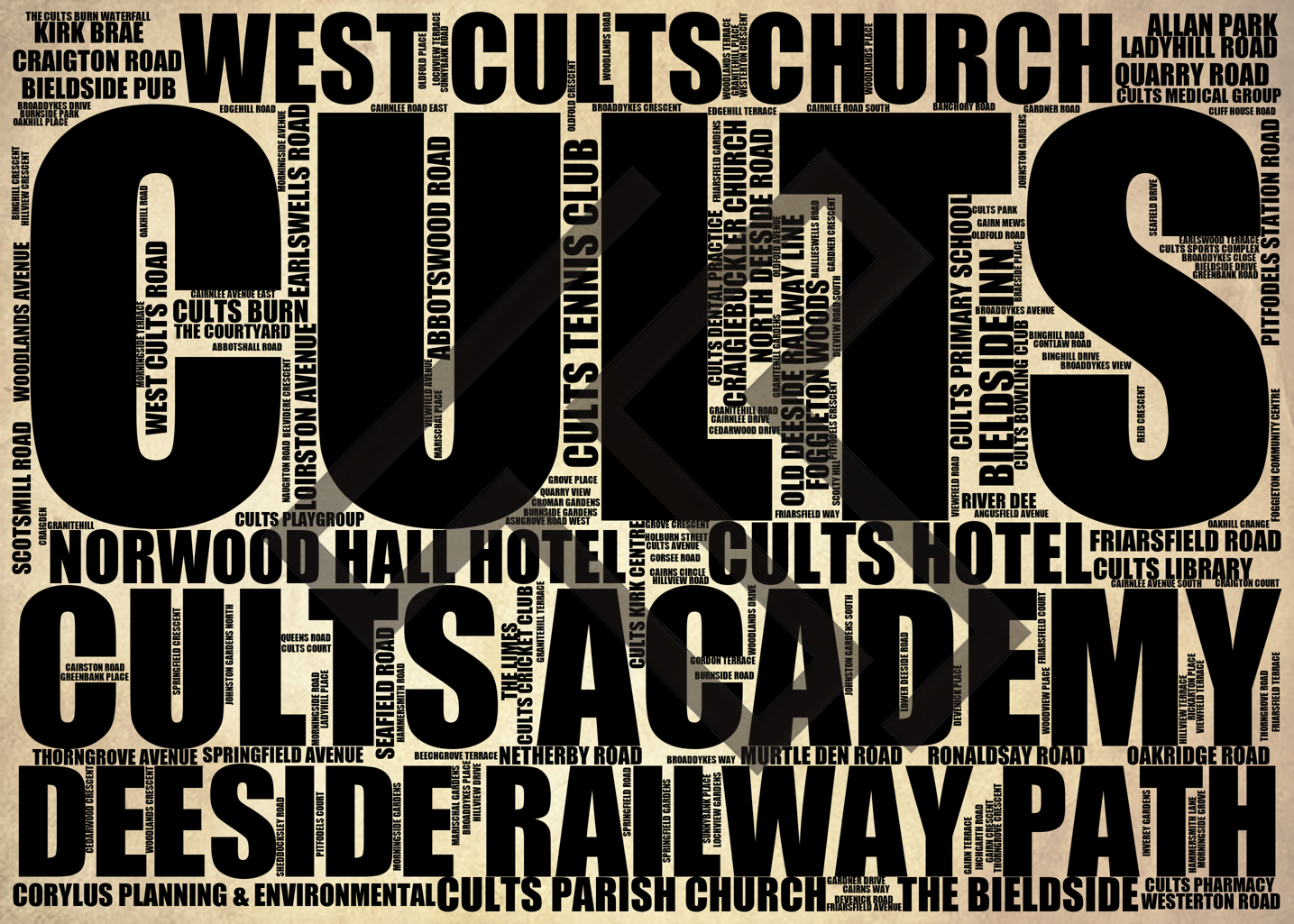 Cults - Premium Typographic Word Cloud Prints, Posters & Gifts