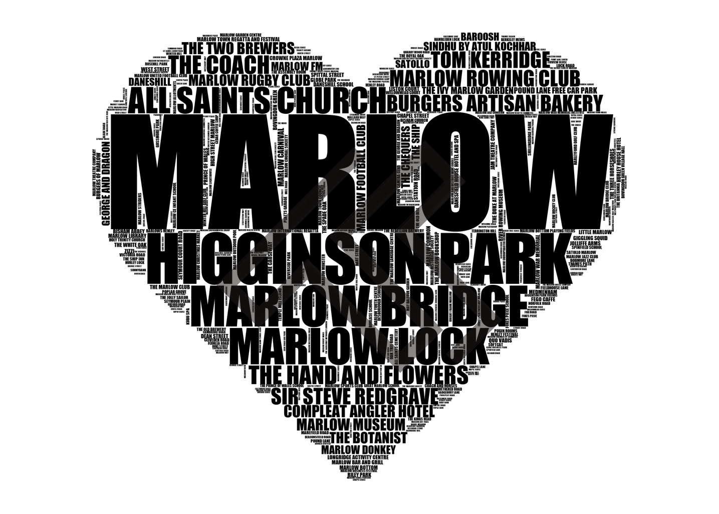 Marlow - Premium Typographic Word Cloud Prints, Posters & Gifts