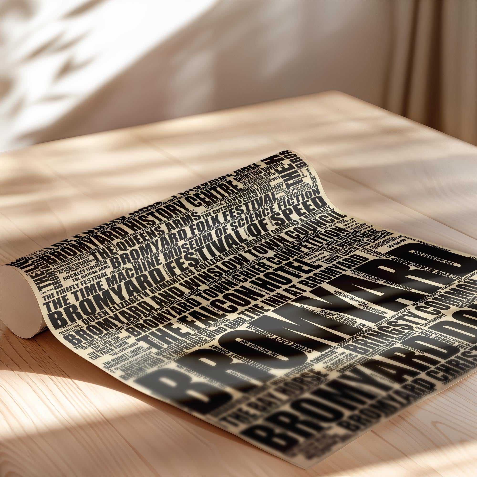 Bromyard - Premium Typographic Word Cloud Prints, Posters & Gifts