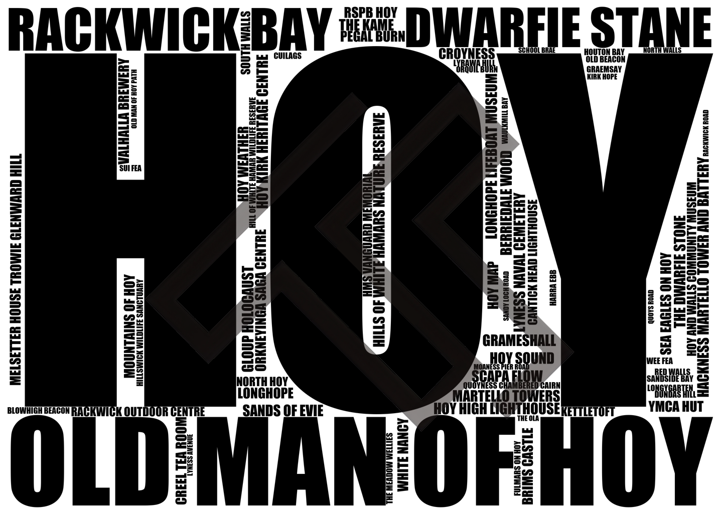 Hoy - Premium Typographic Word Cloud Prints, Posters & Gifts