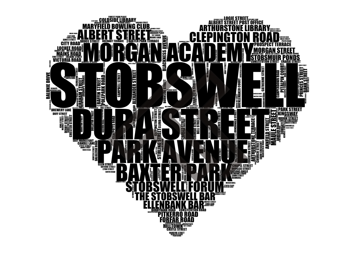 Stobswell - Premium Typographic Word Cloud Prints, Posters & Gifts