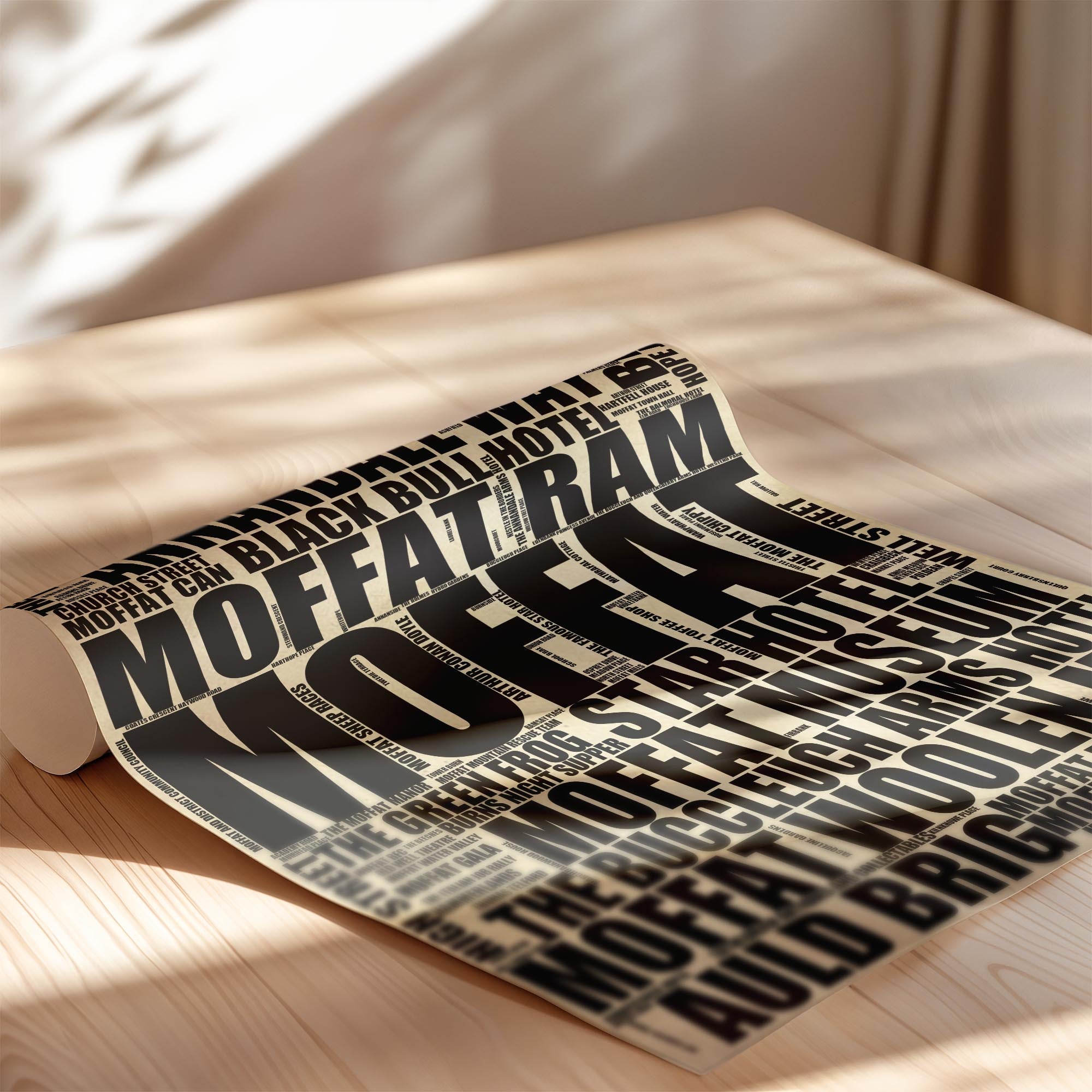 Moffat - Premium Typographic Word Cloud Prints, Posters & Gifts