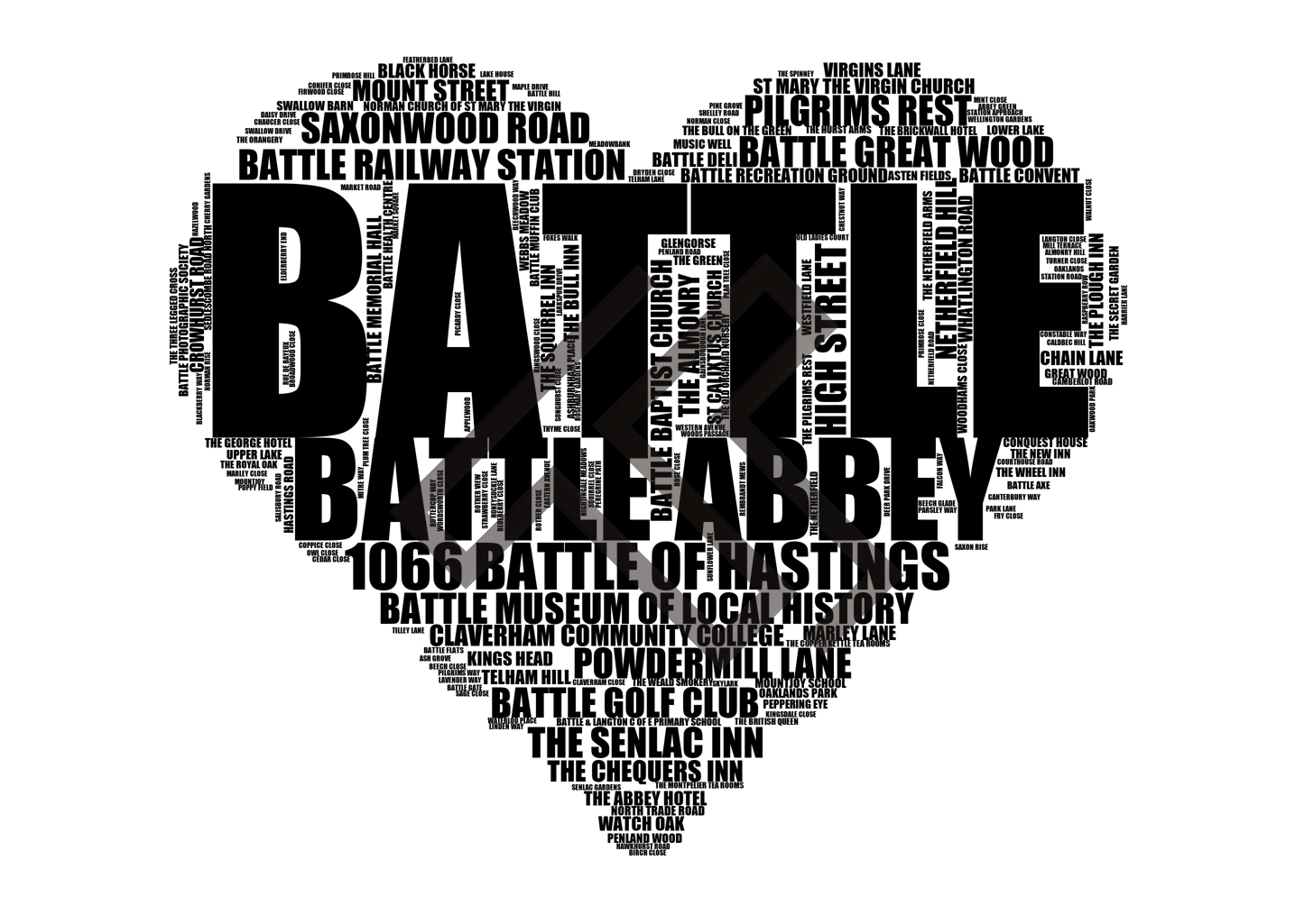 Battle - Premium Typographic Word Cloud Prints, Posters & Gifts