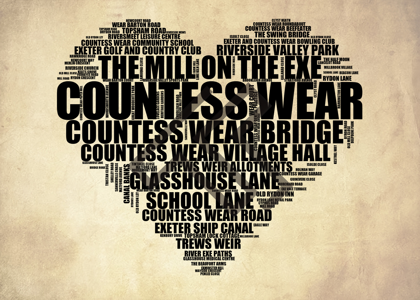 Countess Wear - Premium Typographic Word Cloud Prints, Posters & Gifts