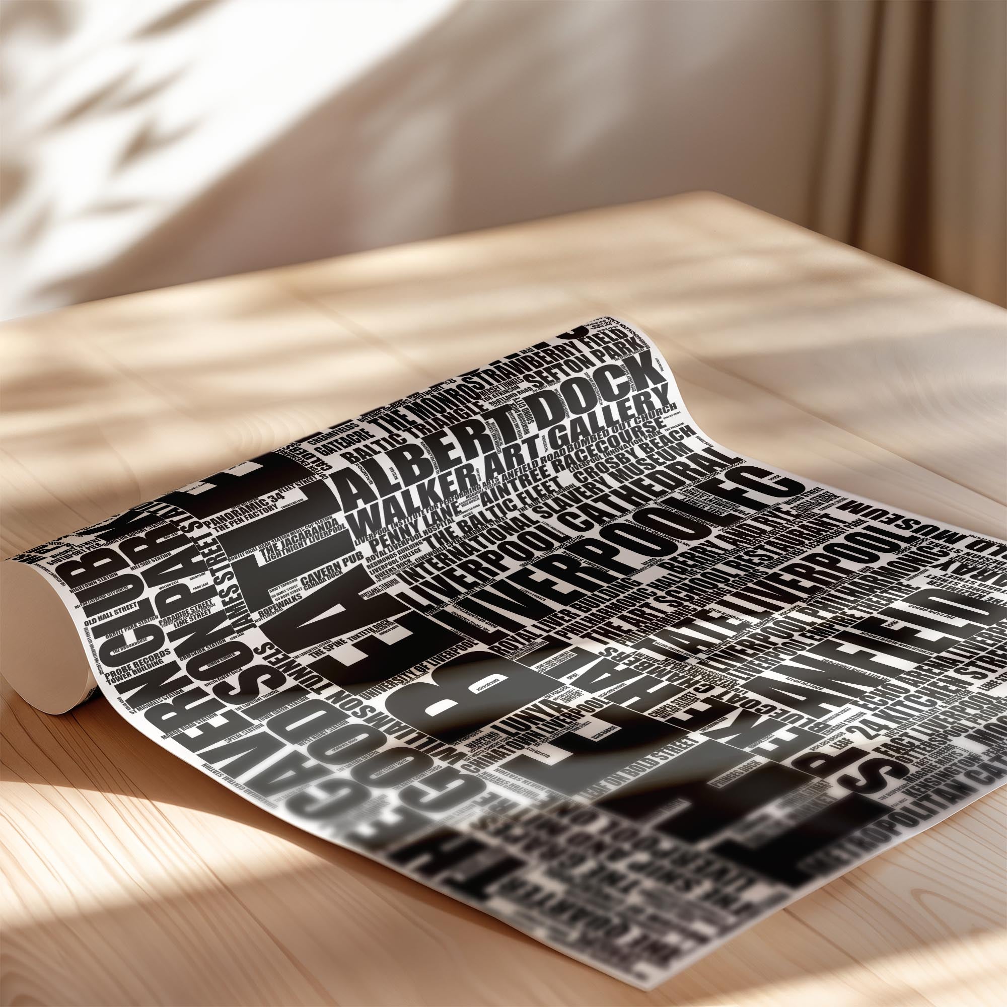 Liverpool - Premium Typographic Word Cloud Prints, Posters & Gifts