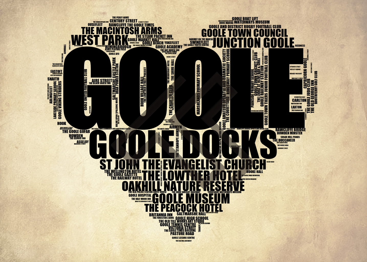 Goole - Premium Typographic Word Cloud Prints, Posters & Gifts