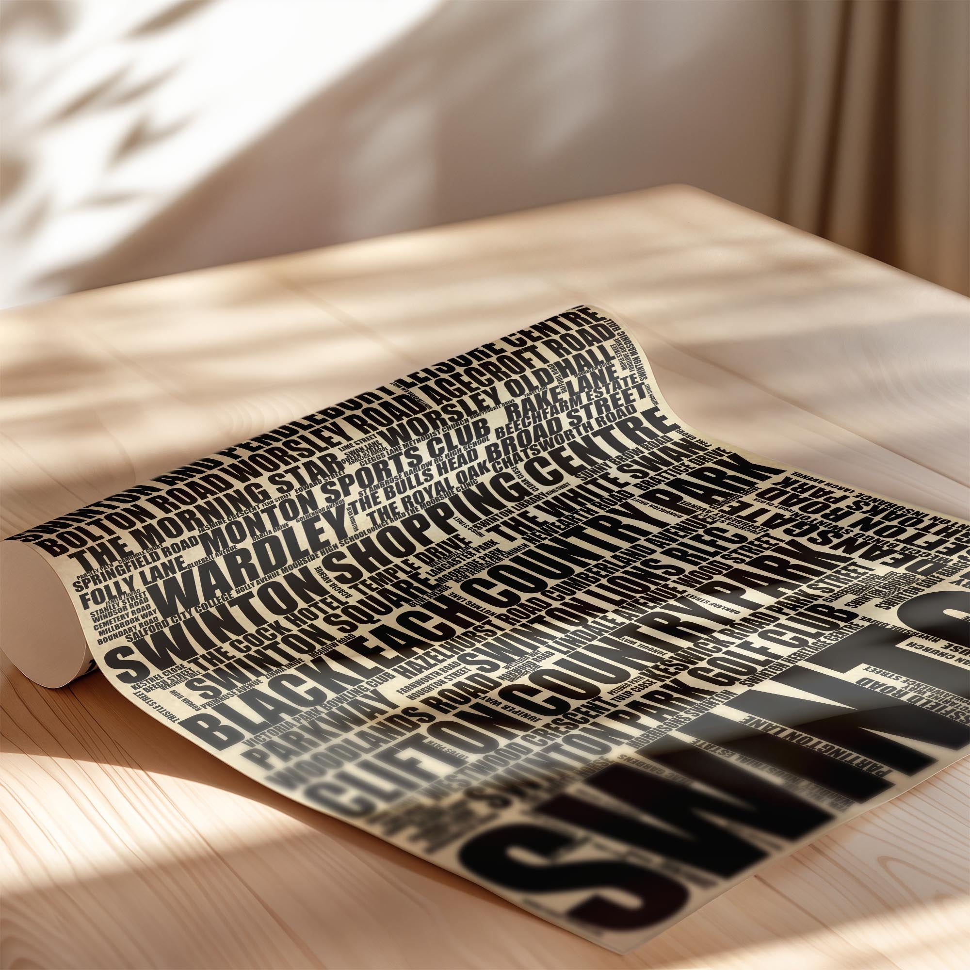 Swinton - Premium Typographic Word Cloud Prints, Posters & Gifts