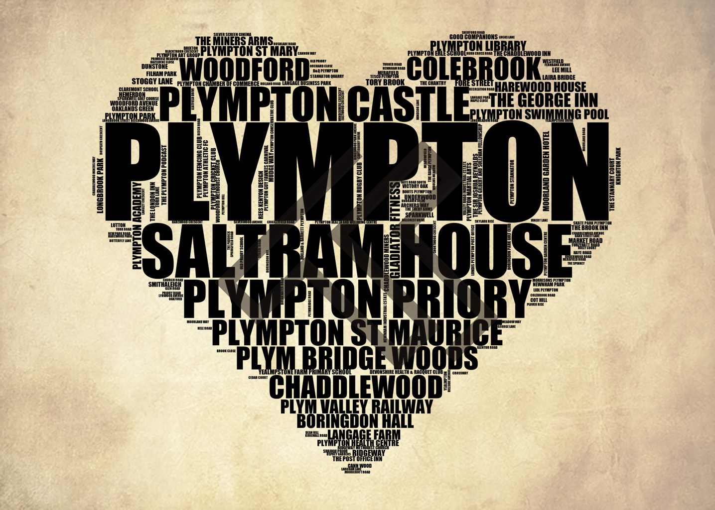 Plympton - Premium Typographic Word Cloud Prints, Posters & Gifts