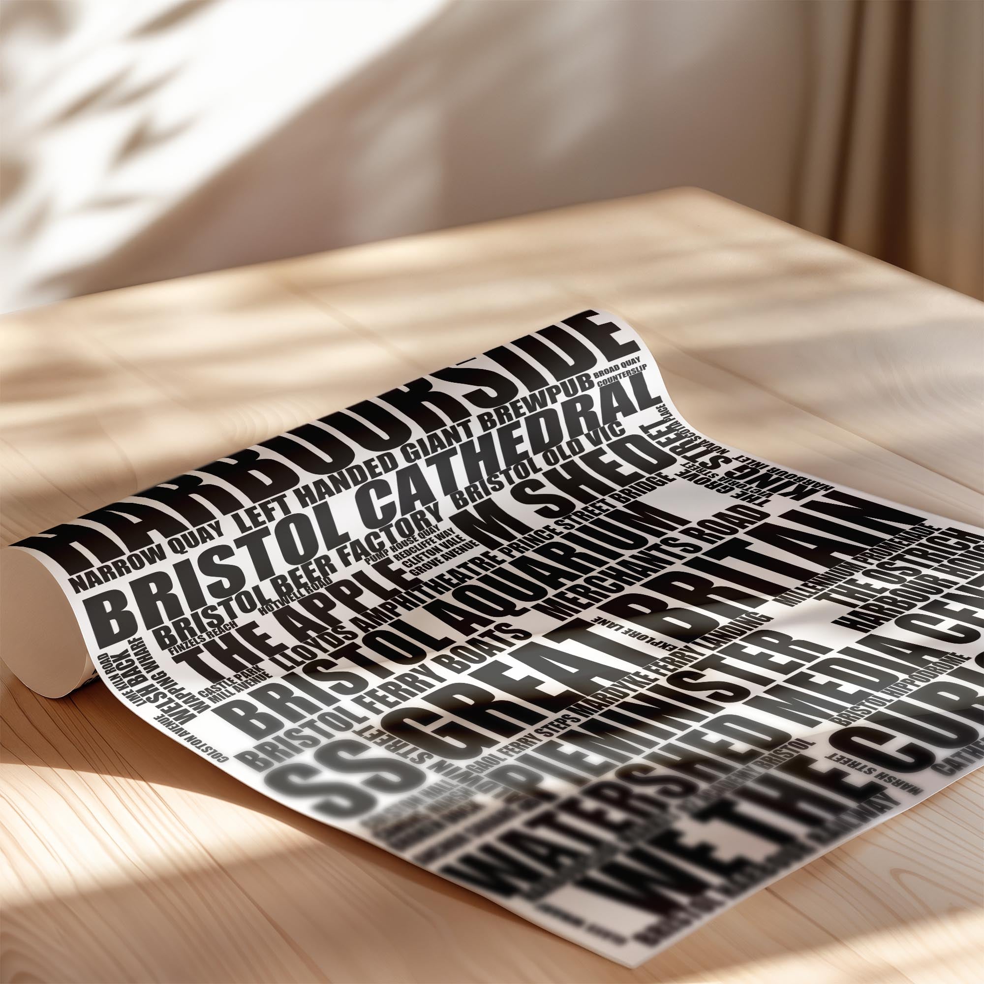 Harbourside - Premium Typographic Word Cloud Prints, Posters & Gifts