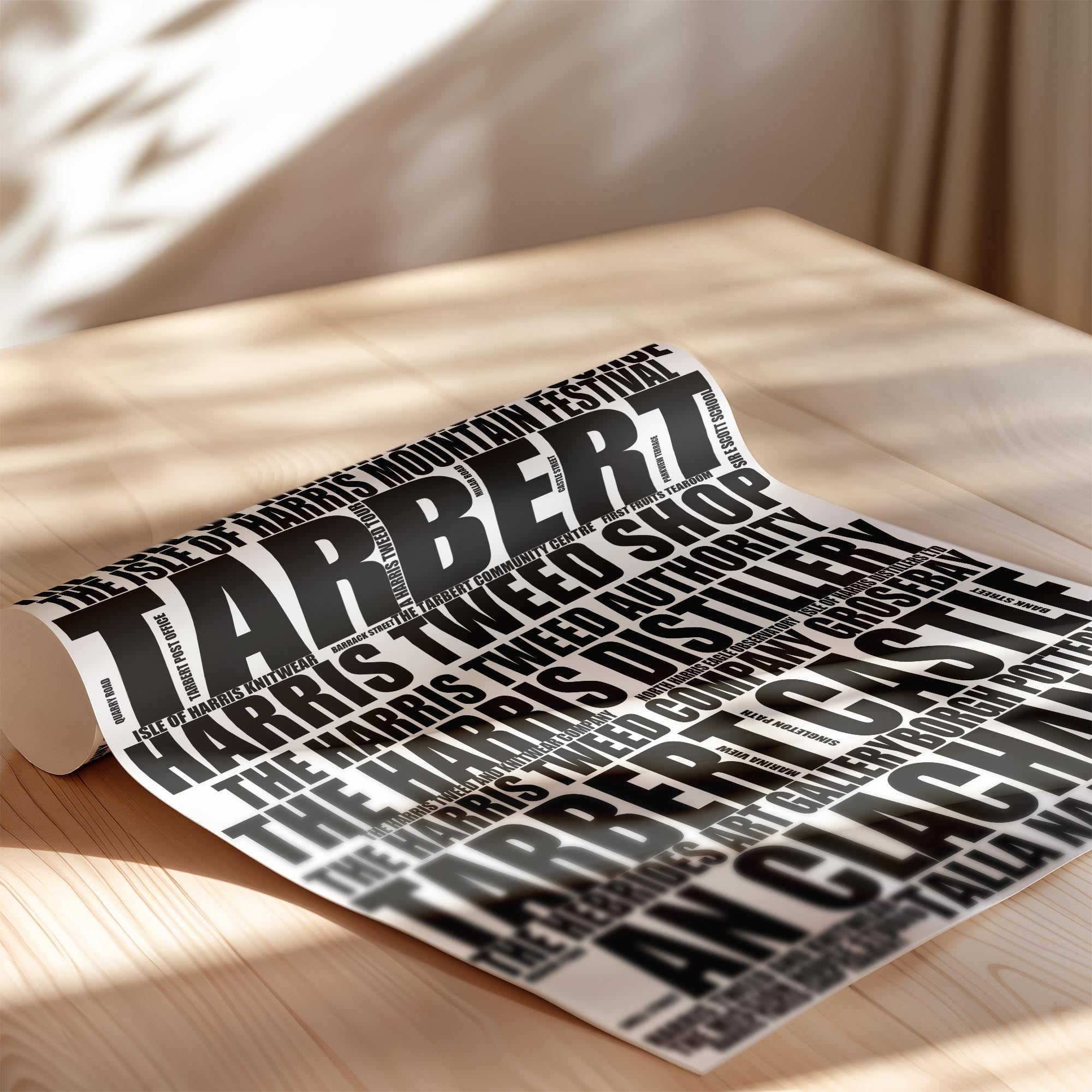 Tarbert - Premium Typographic Word Cloud Prints, Posters & Gifts