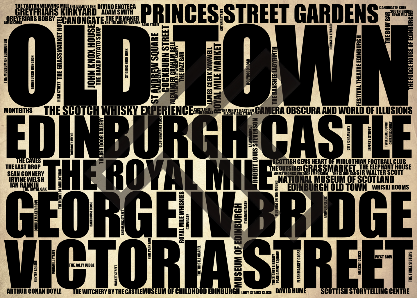 Old Town - Premium Typographic Word Cloud Prints, Posters & Gifts