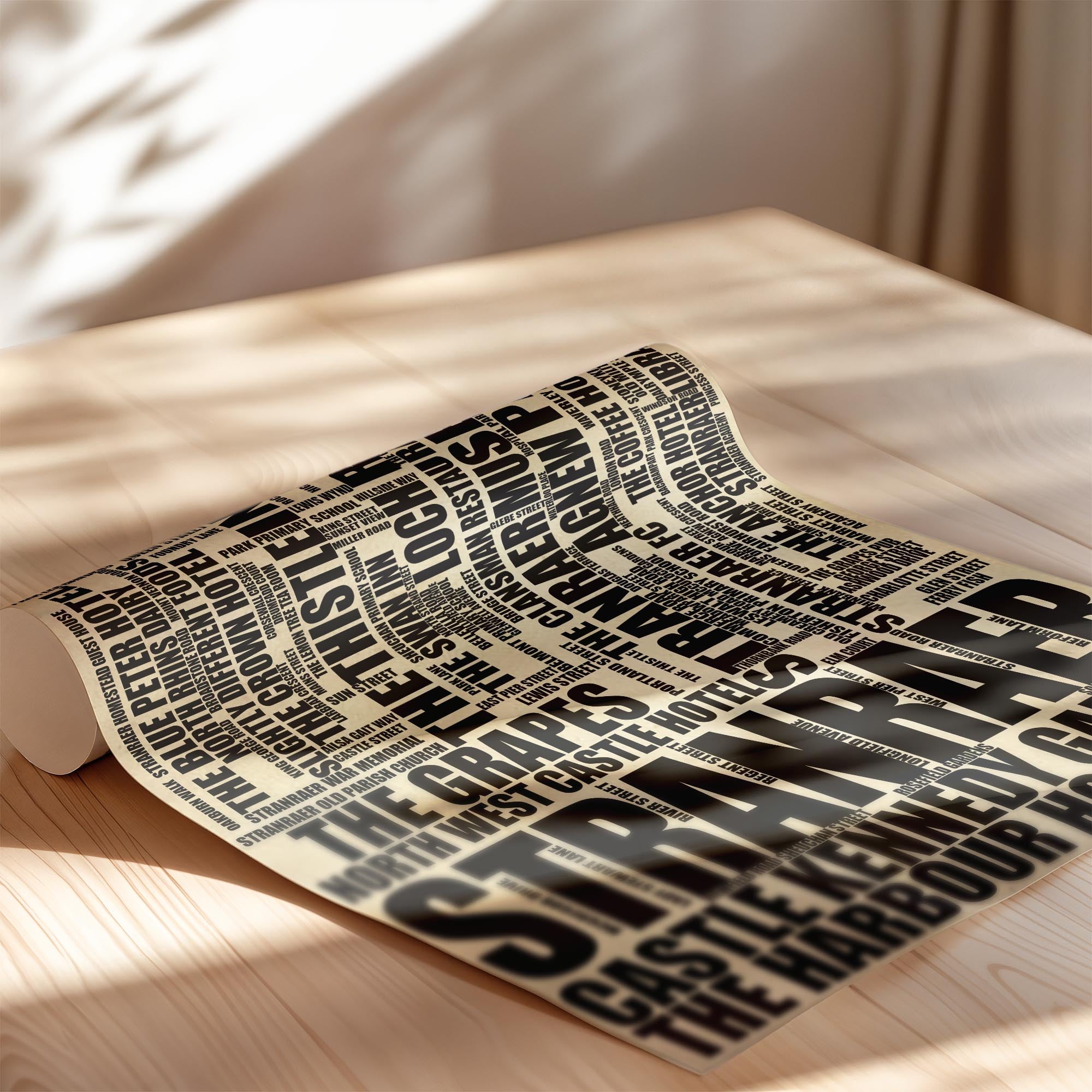 Stranraer - Premium Typographic Word Cloud Prints, Posters & Gifts