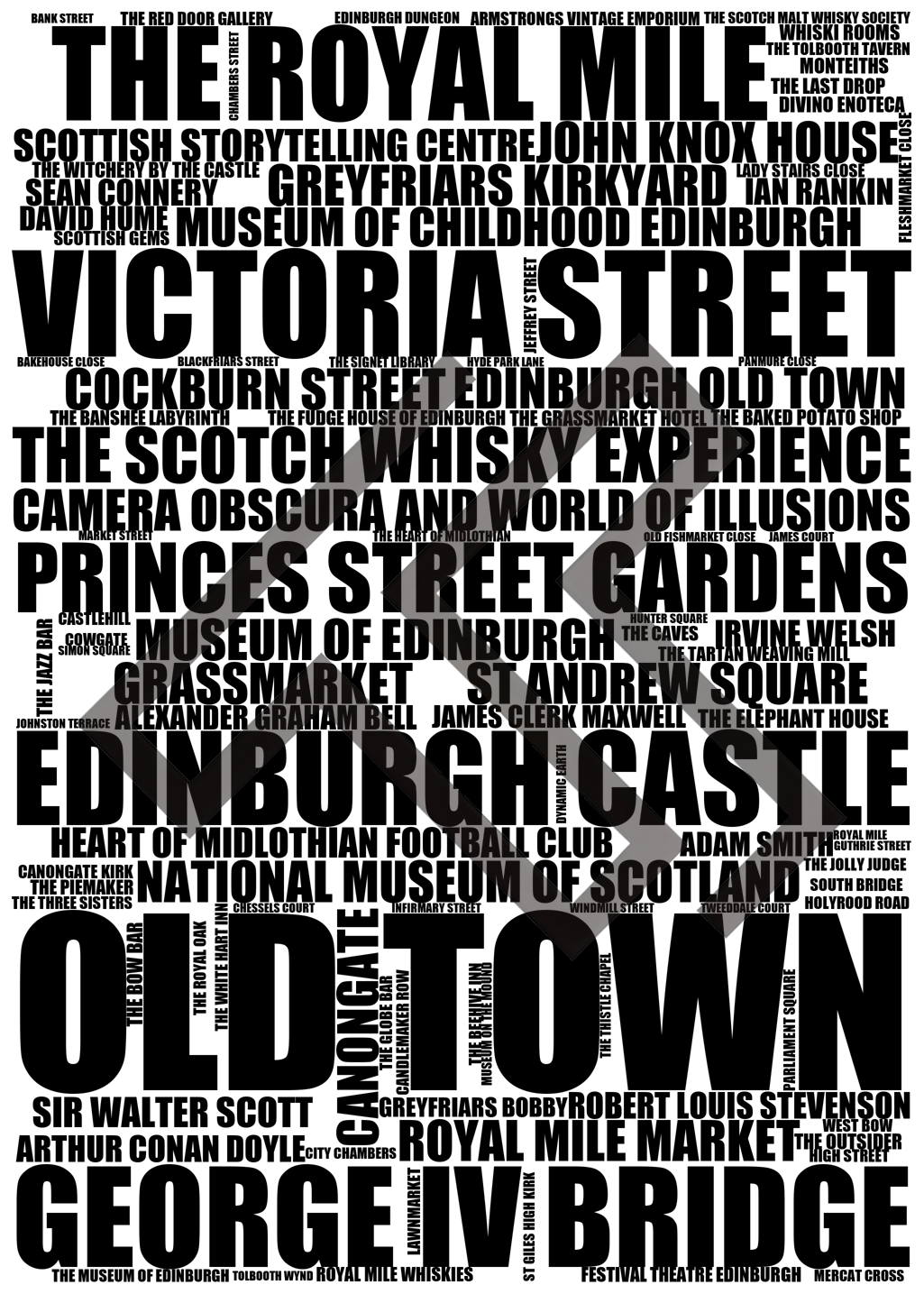 Old Town - Premium Typographic Word Cloud Prints, Posters & Gifts