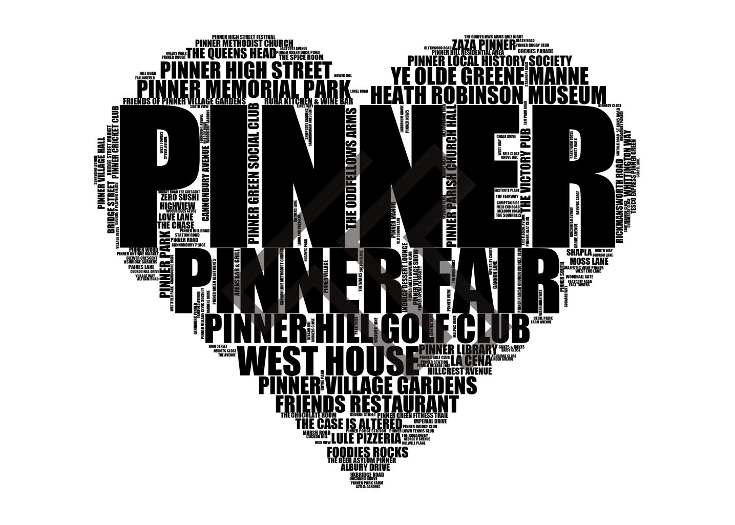 Pinner - Premium Typographic Word Cloud Prints, Posters & Gifts