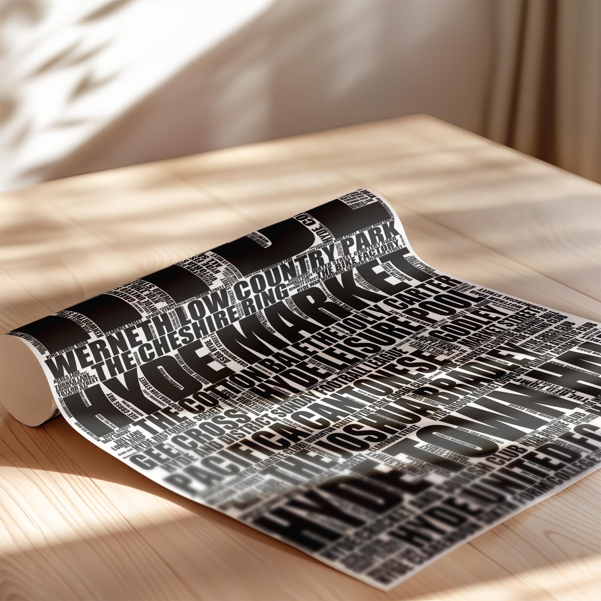 Hyde - Premium Typographic Word Cloud Prints, Posters & Gifts