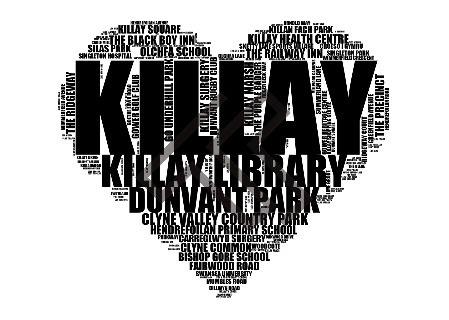 Killay - Premium Typographic Word Cloud Prints, Posters & Gifts