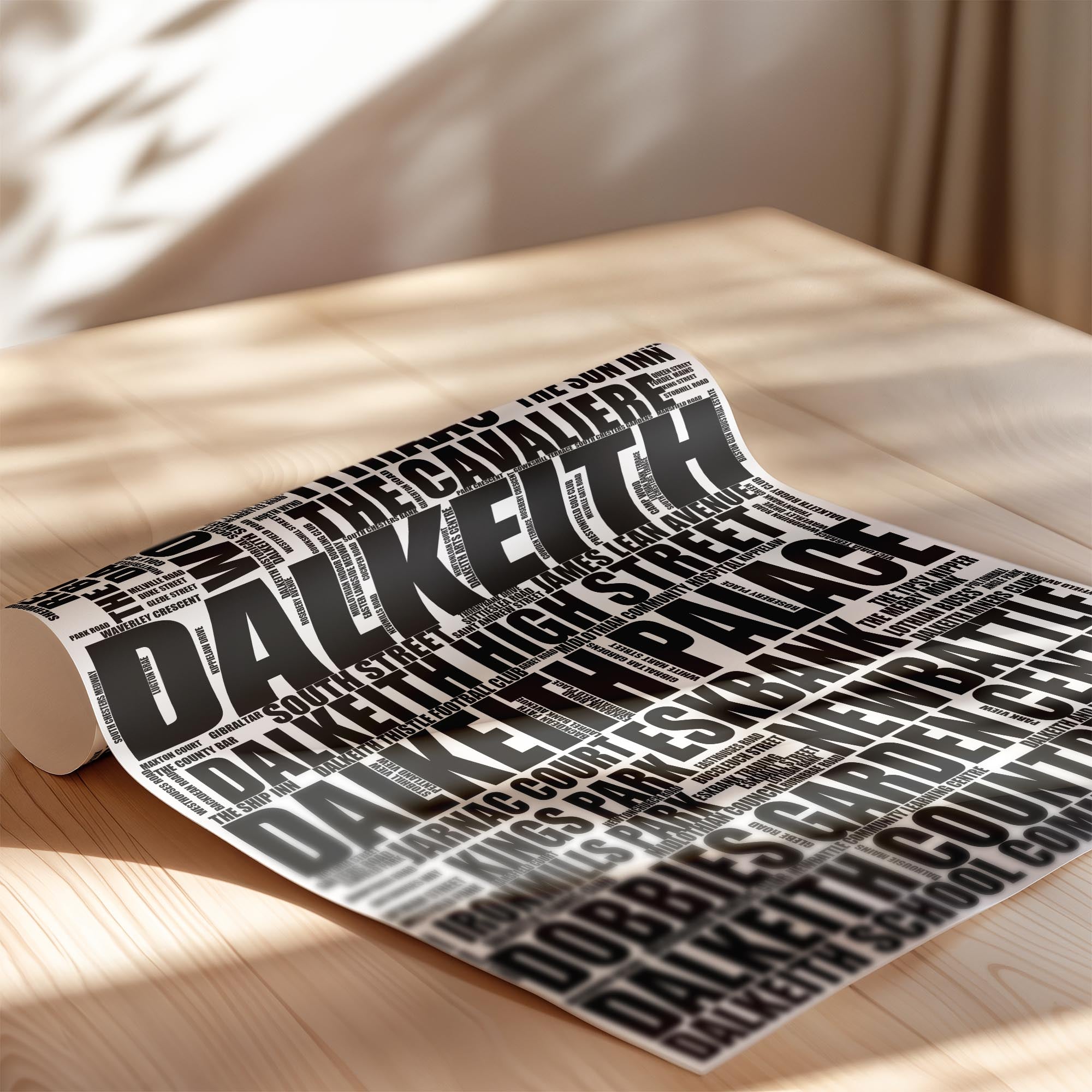 Dalkeith - Premium Typographic Word Cloud Prints, Posters & Gifts