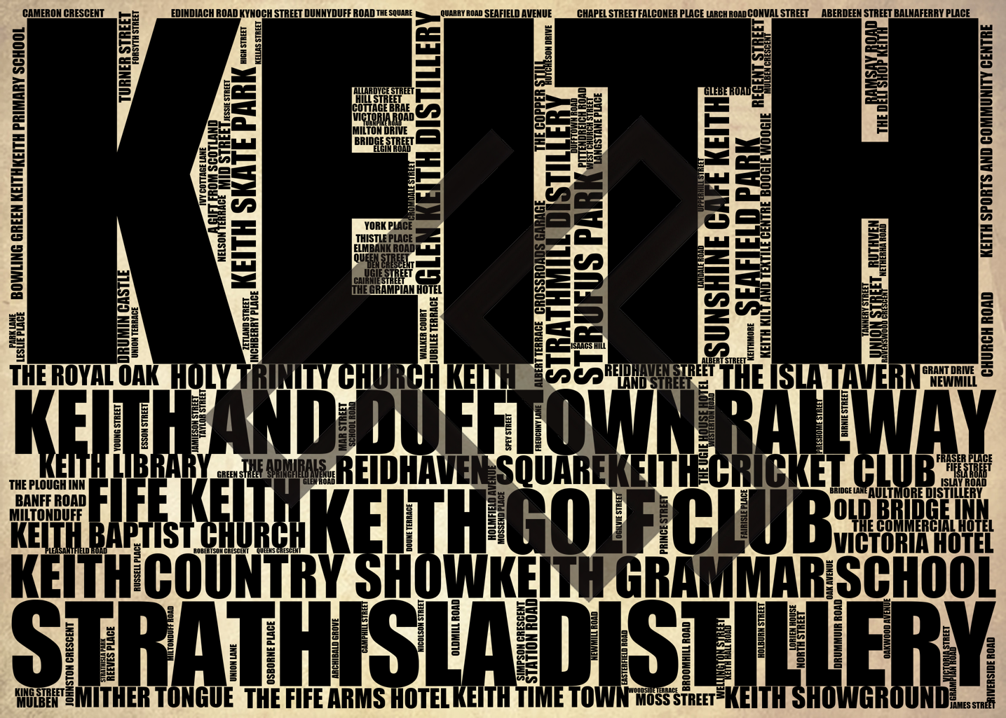 Keith - Premium Typographic Word Cloud Prints, Posters & Gifts