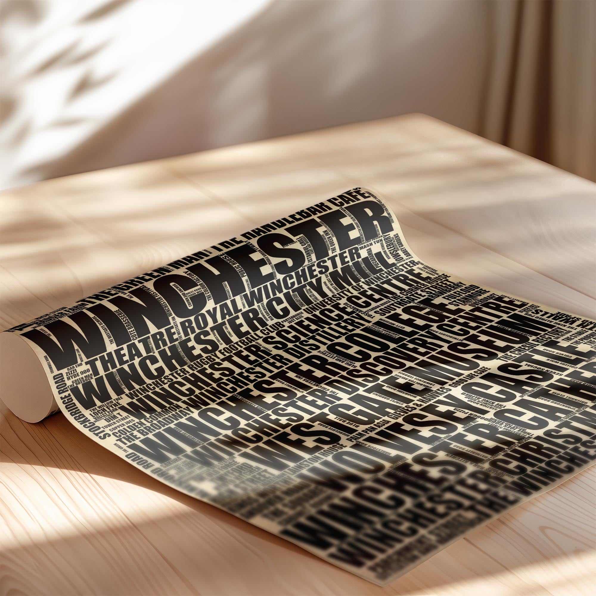 Winchester - Premium Typographic Word Cloud Prints, Posters & Gifts