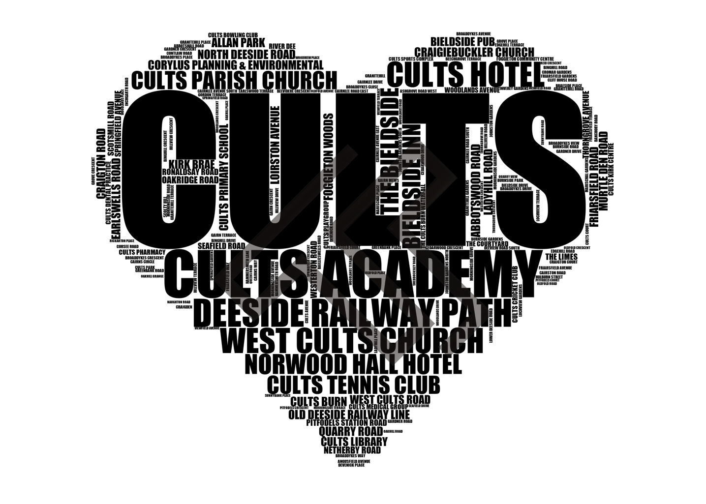 Cults - Premium Typographic Word Cloud Prints, Posters & Gifts