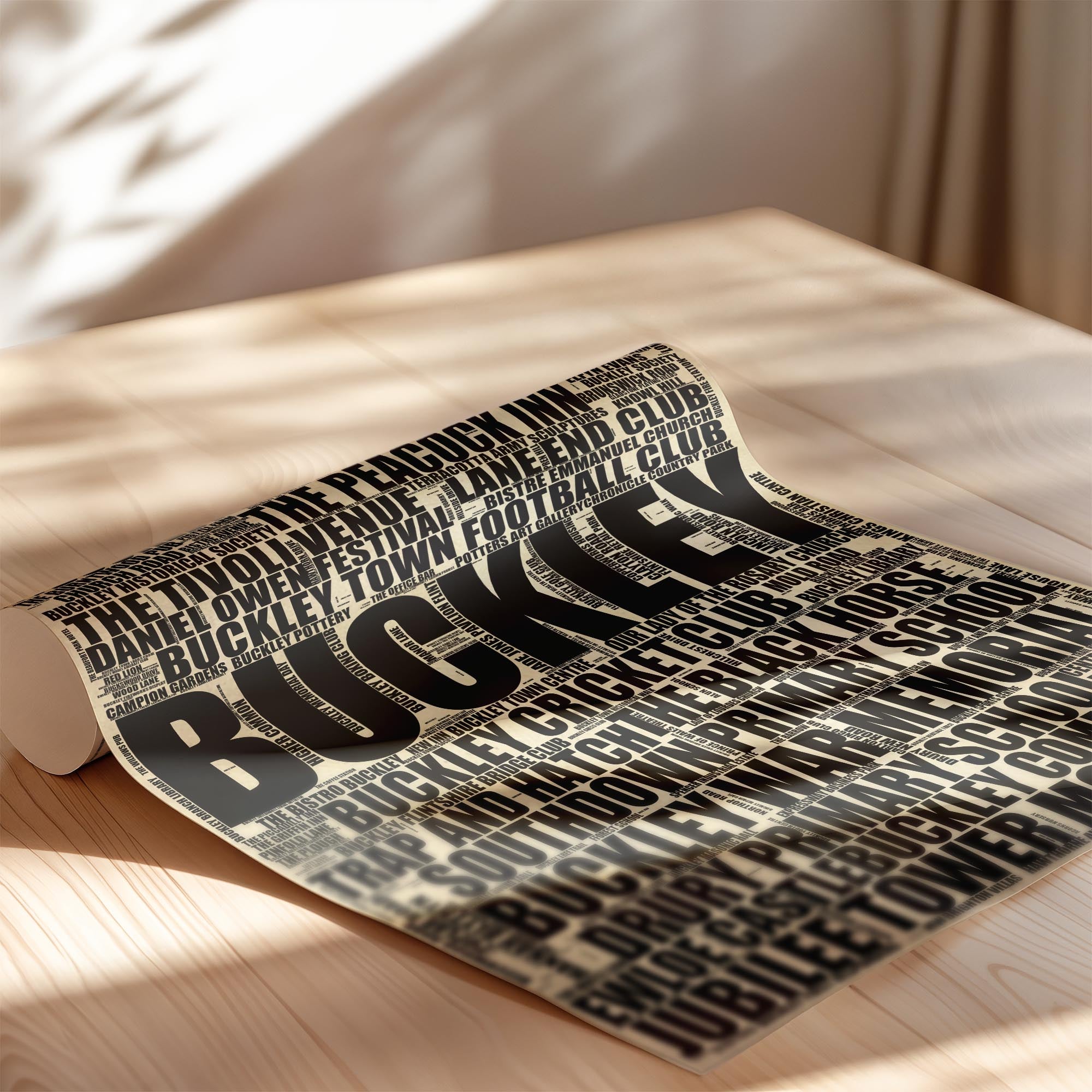 Buckley - Premium Typographic Word Cloud Prints, Posters & Gifts
