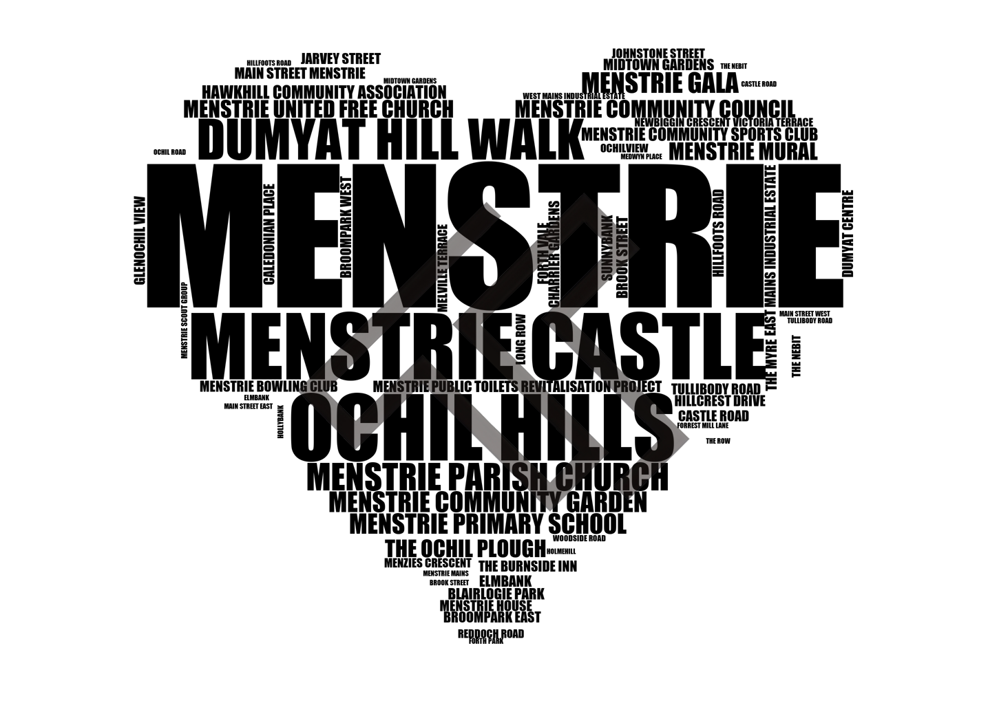 Menstrie - Premium Typographic Word Cloud Prints, Posters & Gifts