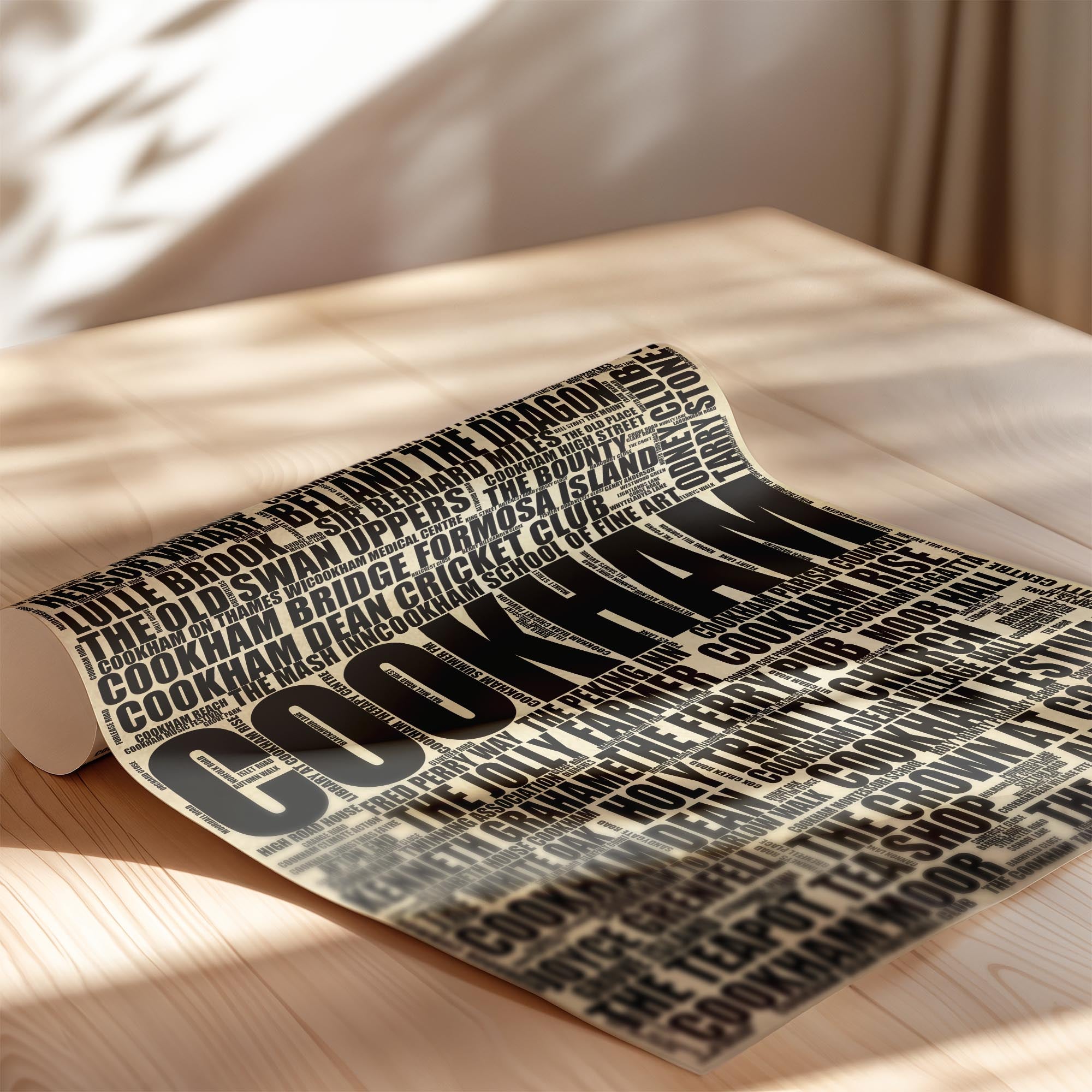 Cookham - Premium Typographic Word Cloud Prints, Posters & Gifts