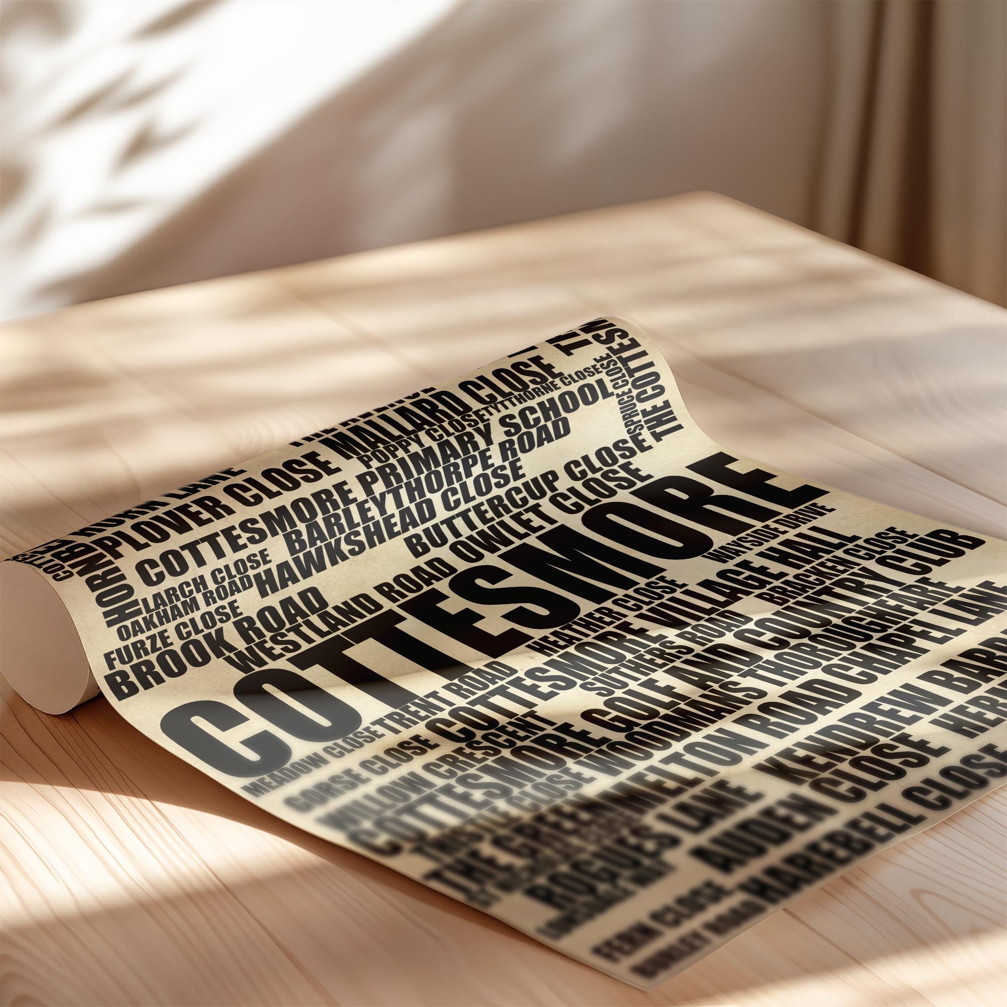 Cottesmore - Premium Typographic Word Cloud Prints, Posters & Gifts