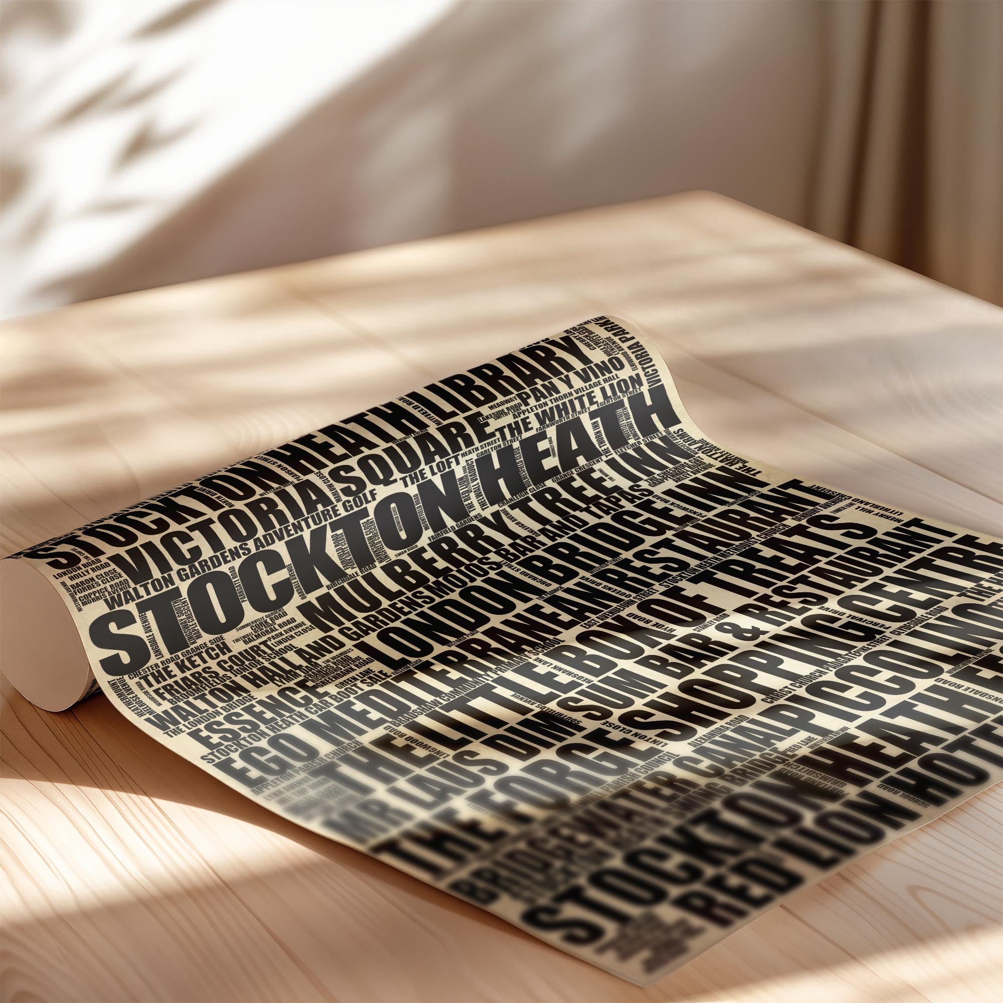 Stockton Heath - Premium Typographic Word Cloud Prints, Posters & Gifts