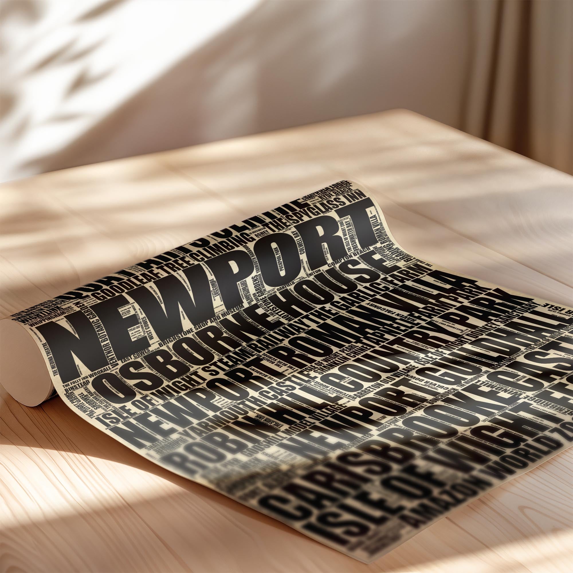 Newport - Premium Typographic Word Cloud Prints, Posters & Gifts