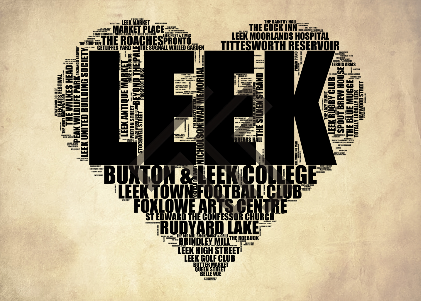 Leek - Premium Typographic Word Cloud Prints, Posters & Gifts